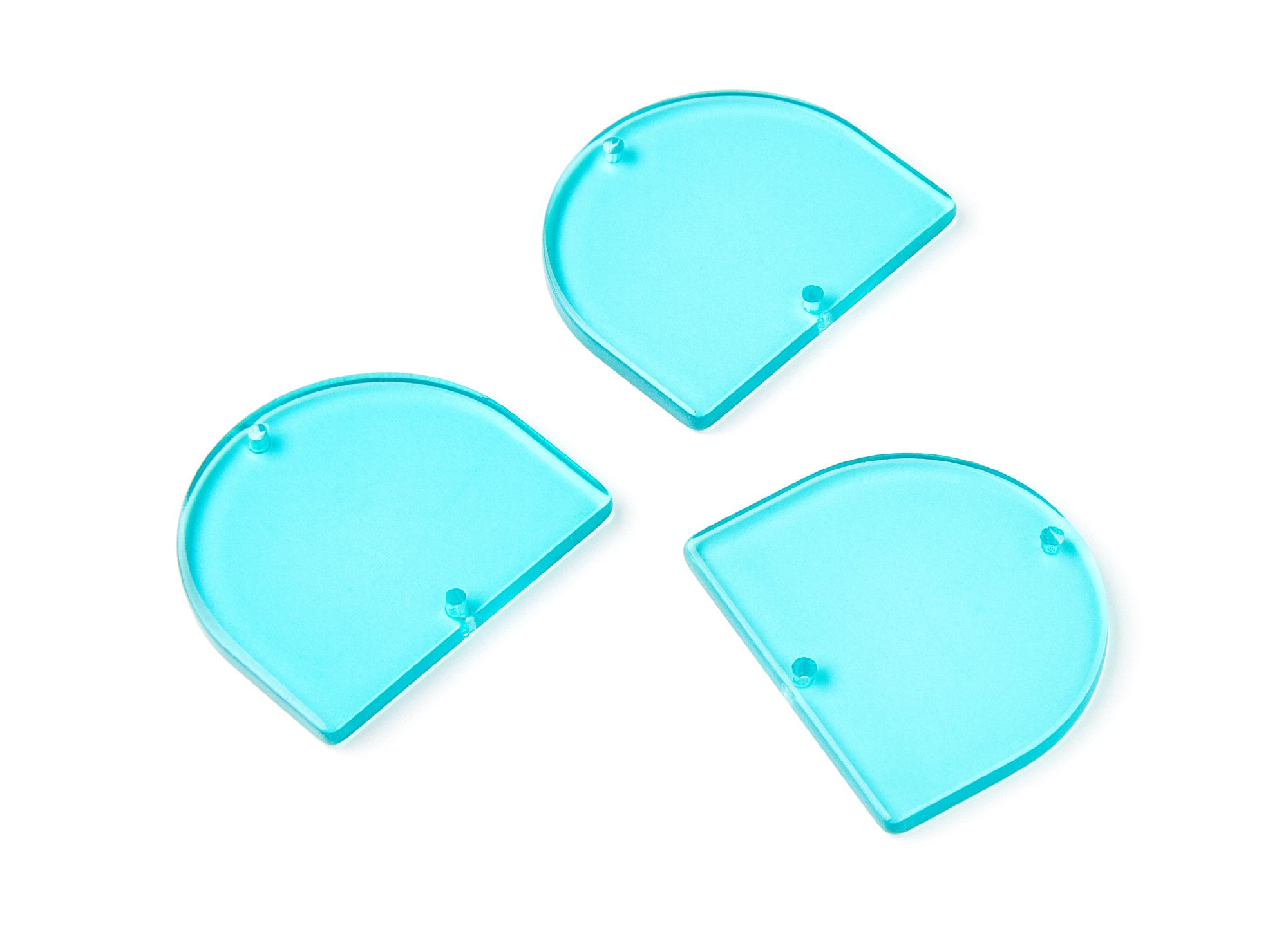 Acrylic Earring Charms Two Hole -  D Shaped Pendant - Acrylic Tortoise Shell Charm - Color Code: A68 - 33,43x29,25x2,84mm - AC1634-A68 - DOMEDBAZAAR