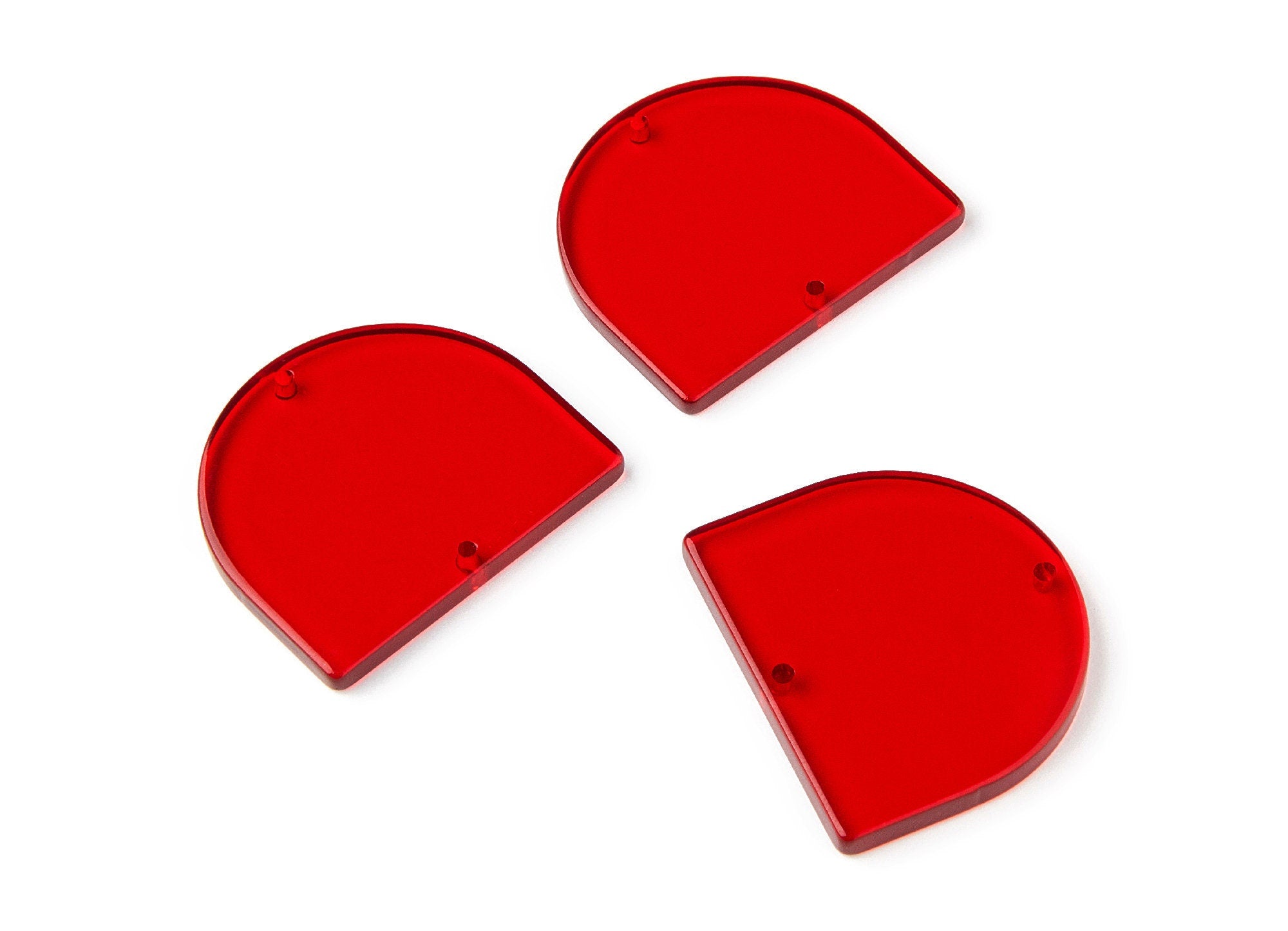 Acrylic D Earring Charms -  Acrylic D Pendant - Earring Findings - Jewelry Supplies - Color Code: A67 - 33,43x29,25x2,84mm - AC1634-A67 - DOMEDBAZAAR