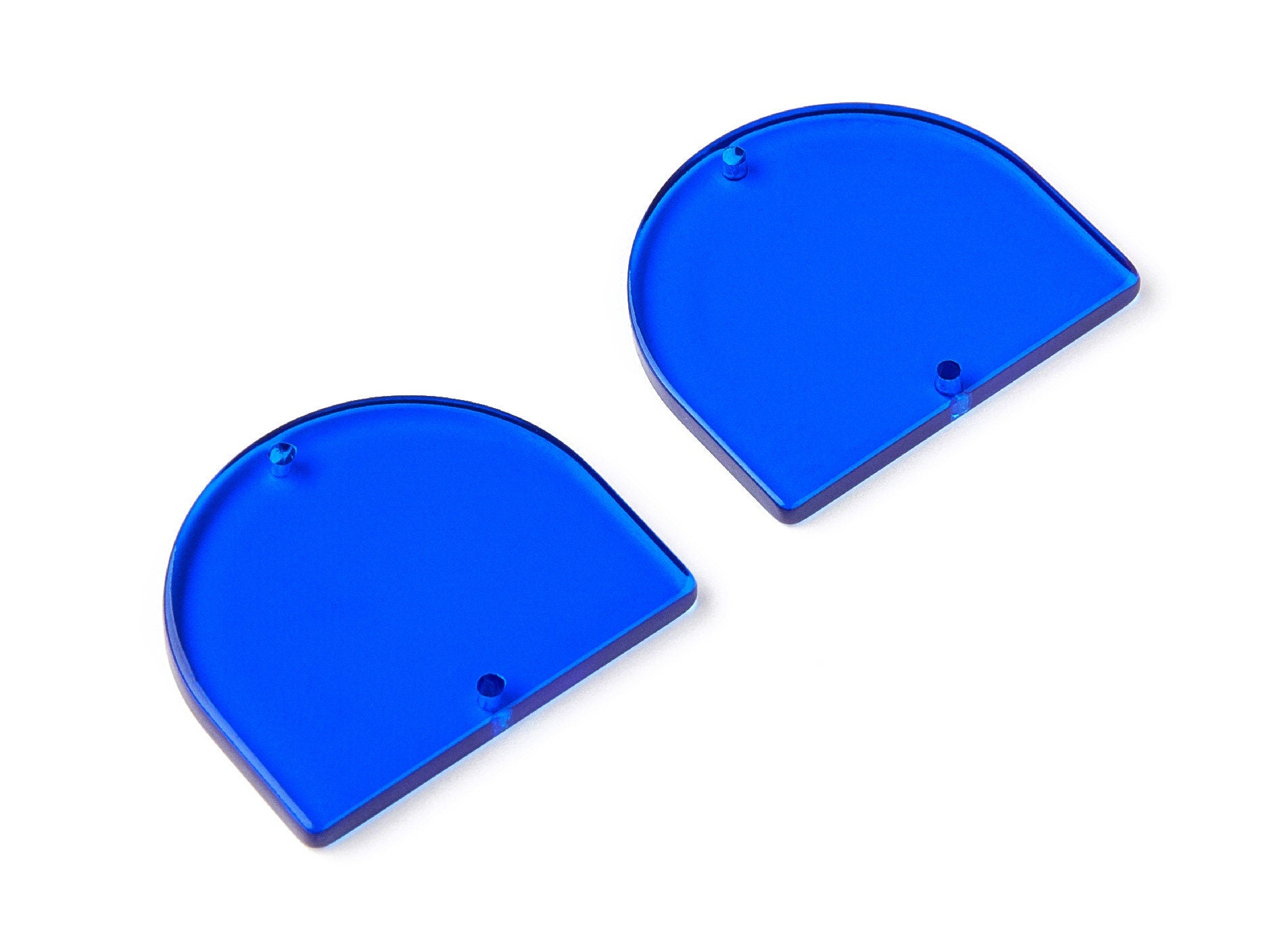 Acrylic Earring Charms Two Hole - D Shaped Pendant - Acrylic Tortoise Shell Charm - Color Code: A70 - 33,43x29,25x2,84mm - AC1634-A70 - DOMEDBAZAAR