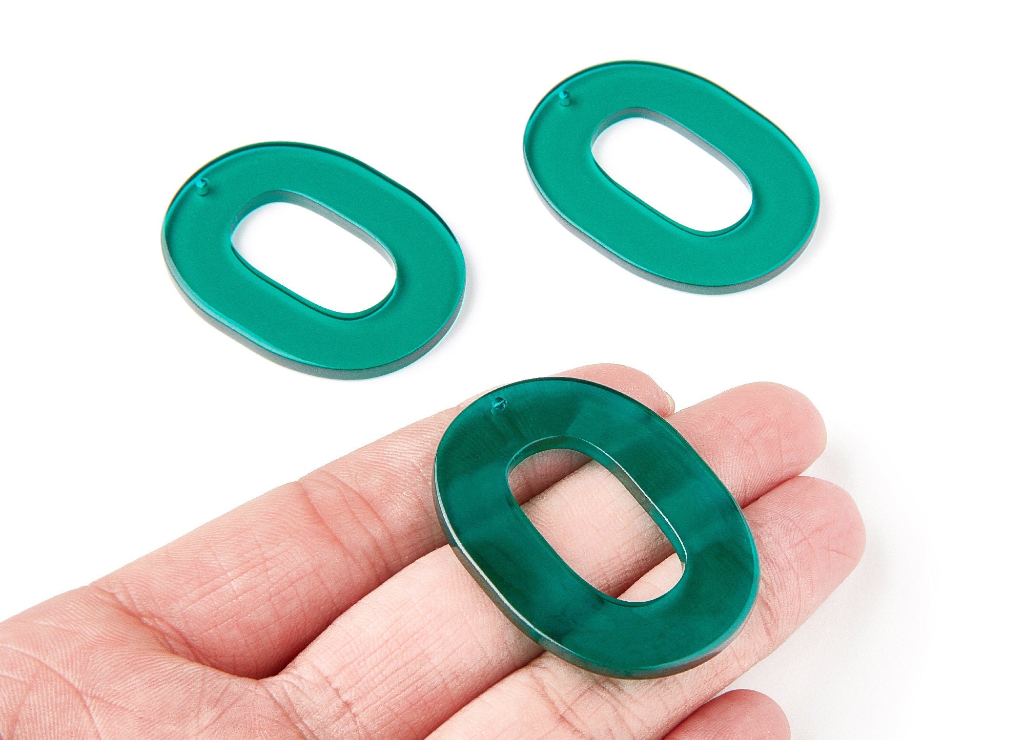 Acrylic Oval Charms - Oval Earrings and Pendant - Earring Findings - Jewelry Supplies - Color Code: A62 - 47x35x2.5mm - AC1065AC - DOMEDBAZAAR