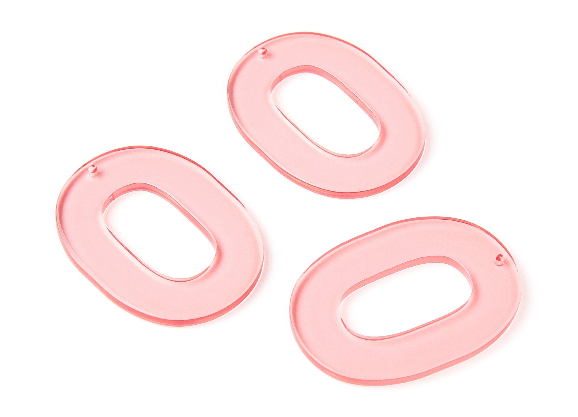 Acrylic Oval Charms - Oval Earrings and Pendant - Earring Findings - Jewelry Supplies - Color Code: A69 - 47x35x2.5mm - AC1065AE - DOMEDBAZAAR