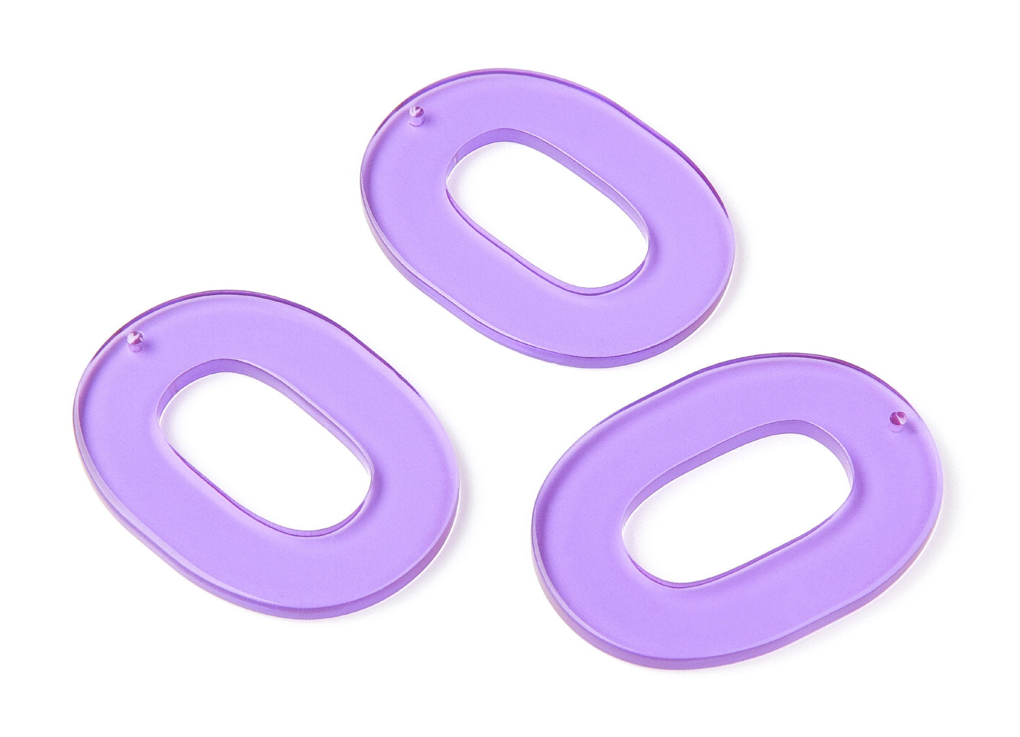 Acrylic Oval Charms - Oval Earrings and Pendant - Earring Findings - Jewelry Supplies - Color Code: A72 - 47x35x2.5mm - AC1065AG - DOMEDBAZAAR