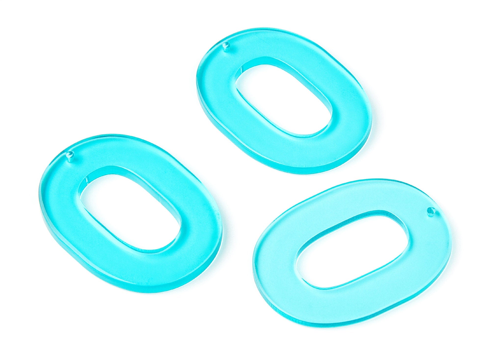 Acrylic Oval Charms - Oval Earrings and Pendant - Earring Findings - Jewelry Supplies - Color Code: A68 - 47x35x2.5mm - AC1065AH - DOMEDBAZAAR