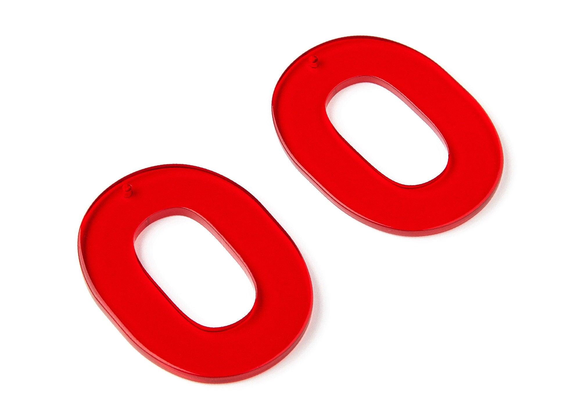 Acrylic Oval Charms - Oval Earrings and Pendant - Earring Findings - Jewelry Supplies - Color Code: A67 - 47x35x2.5mm - AC1065AL - DOMEDBAZAAR