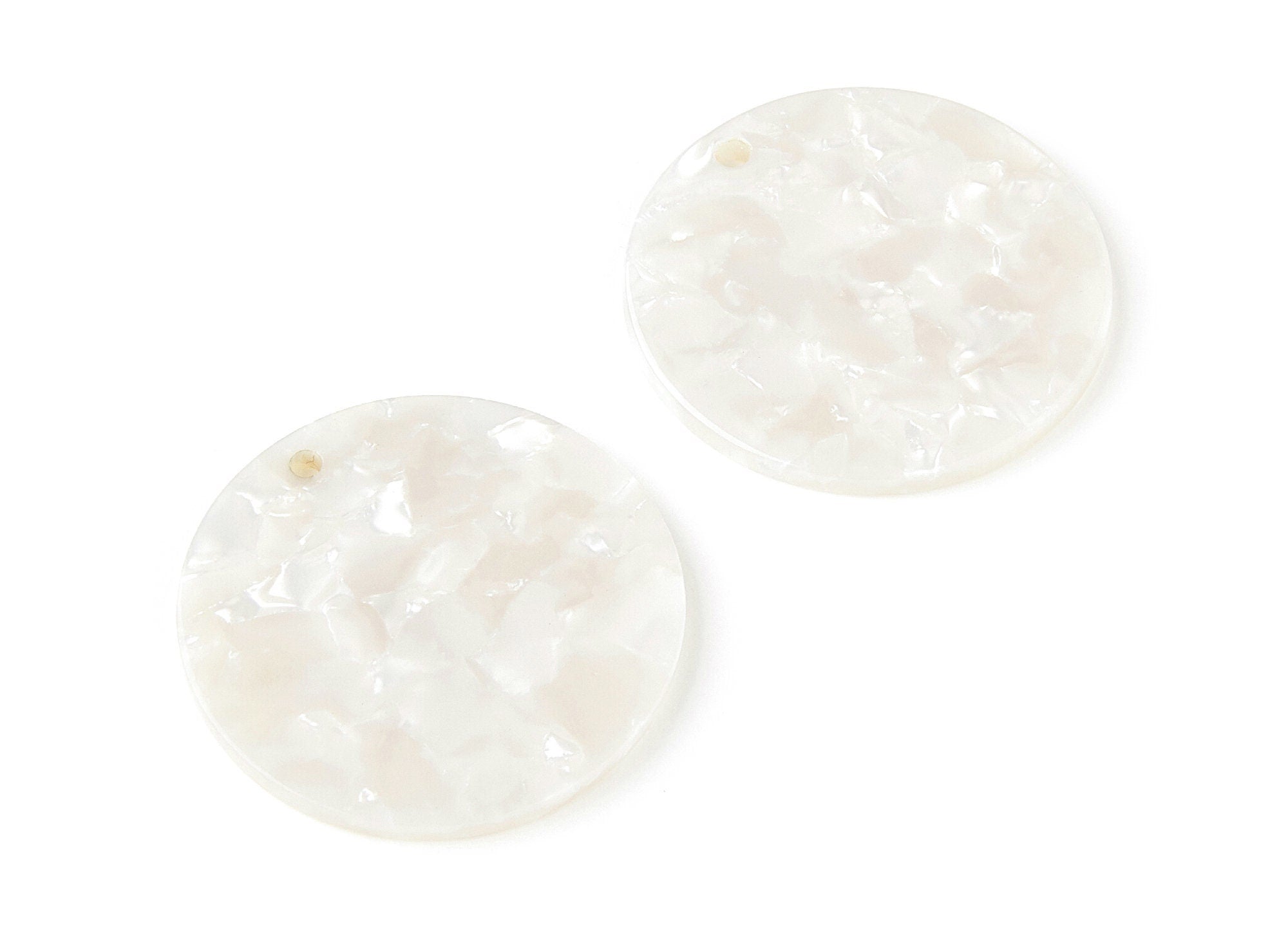 Acetate Round Earring Charms - Round Circle  Shaped - Earring Findings - Jewelry Supplies - Color Code: A12 - 34,83x34,83x2,7mm - AC1135O - DOMEDBAZAAR