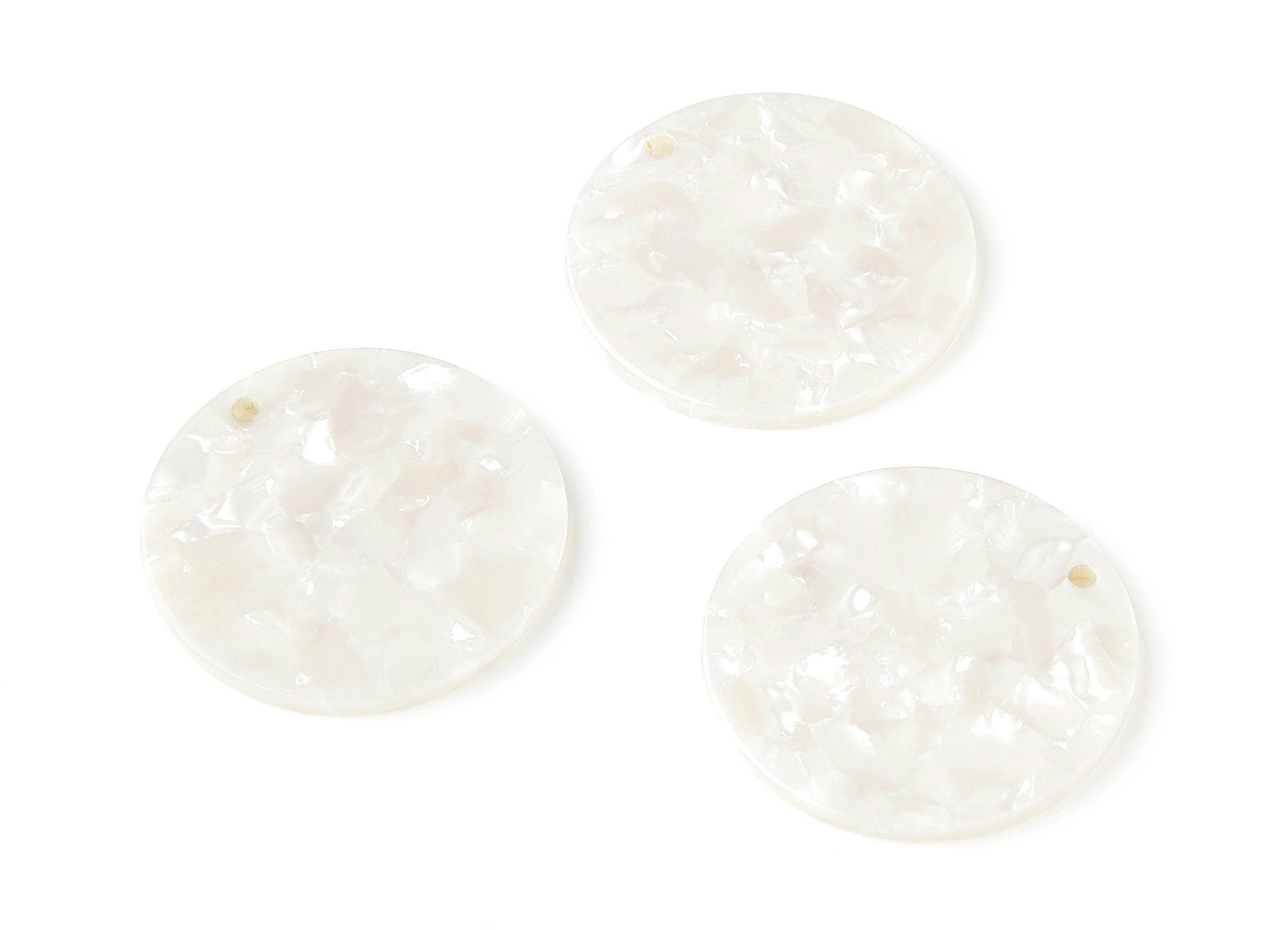 Acetate Round Earring Charms - Round Circle  Shaped - Earring Findings - Jewelry Supplies - Color Code: A12 - 34,83x34,83x2,7mm - AC1135O - DOMEDBAZAAR