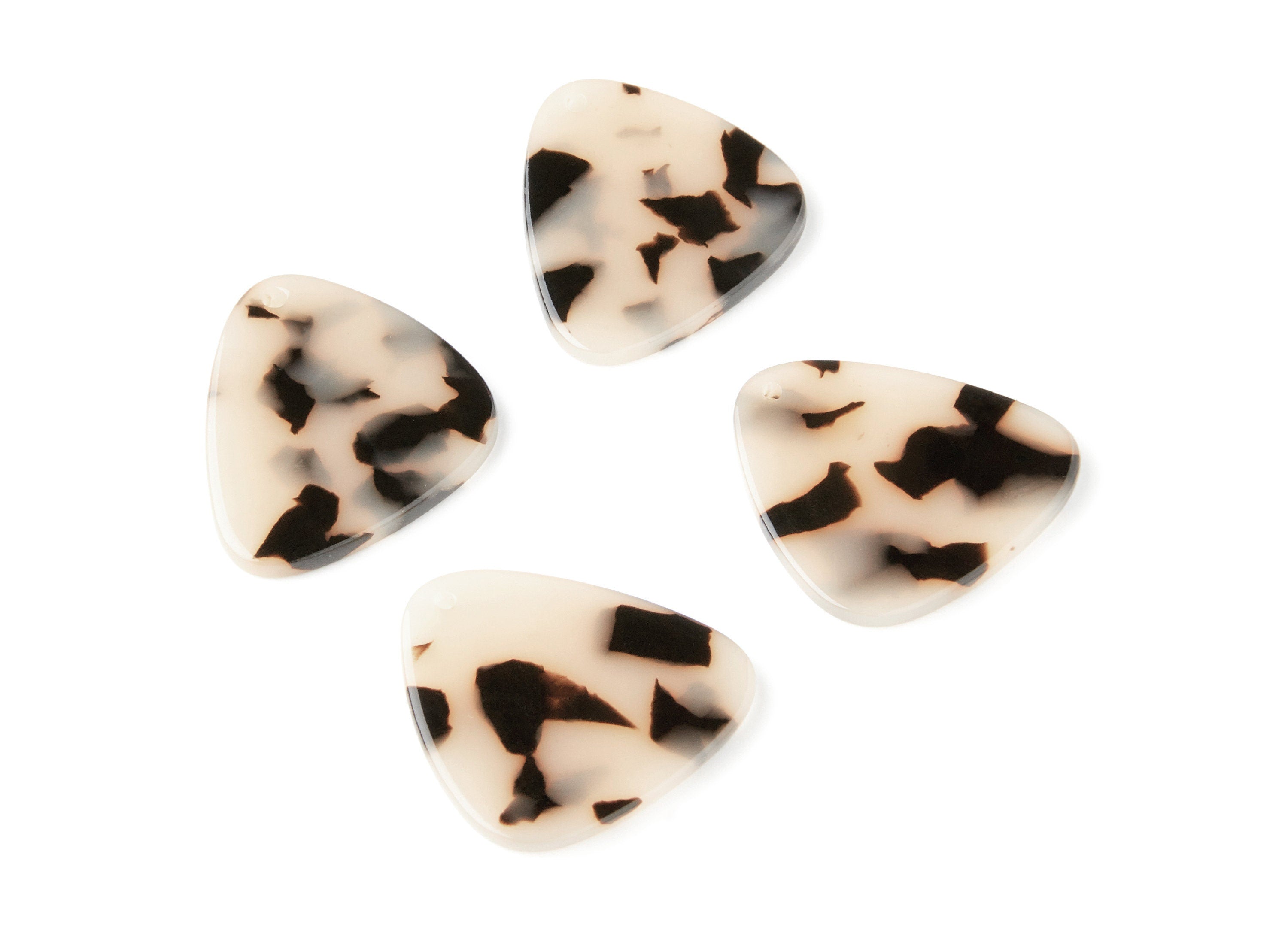 Acetate Acrylic Earring Charm - Blonde Tortoise Shell Earring - Geometric Shaped - Color Code: A08 - 27,35x26,11x1,6mm - AC1259A - DOMEDBAZAAR