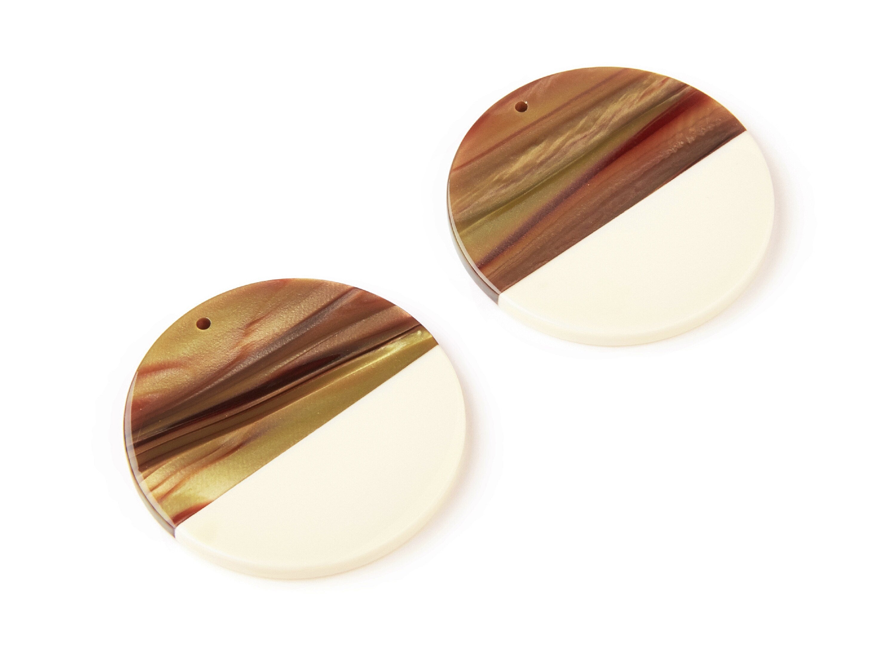 Acetate Round Charms - Coin Earrings and Pendant - Earring Findings - Jewelry Supply - 35,15x35,15x3mm - AC1256A - DOMEDBAZAAR