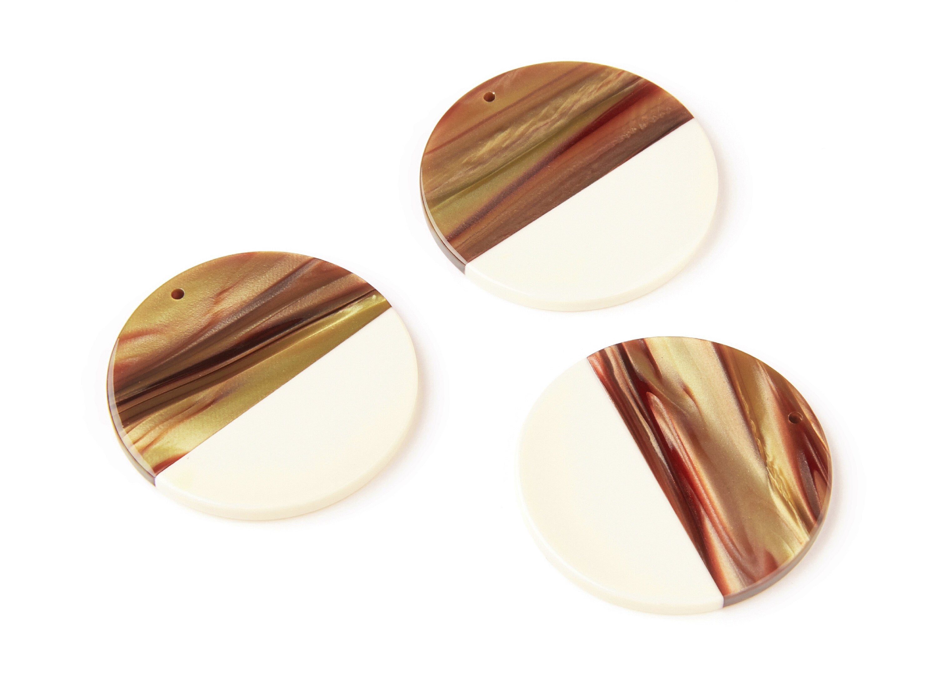 Acetate Round Charms - Coin Earrings and Pendant - Earring Findings - Jewelry Supply - 35,15x35,15x3mm - AC1256A - DOMEDBAZAAR