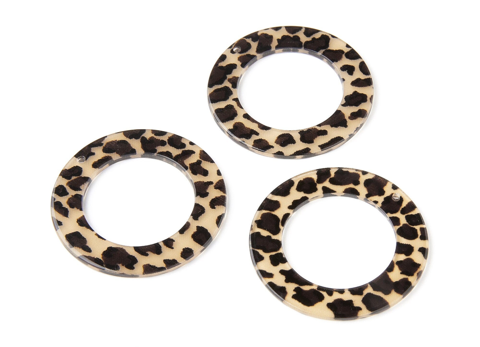 Acetate Circle Charms - Circle Earrings & Pendant - Acetate Hoop Earring Charms for Big Circle - Color Code: A128 - 48x48x2,5mm - AC1245B - DOMEDBAZAAR