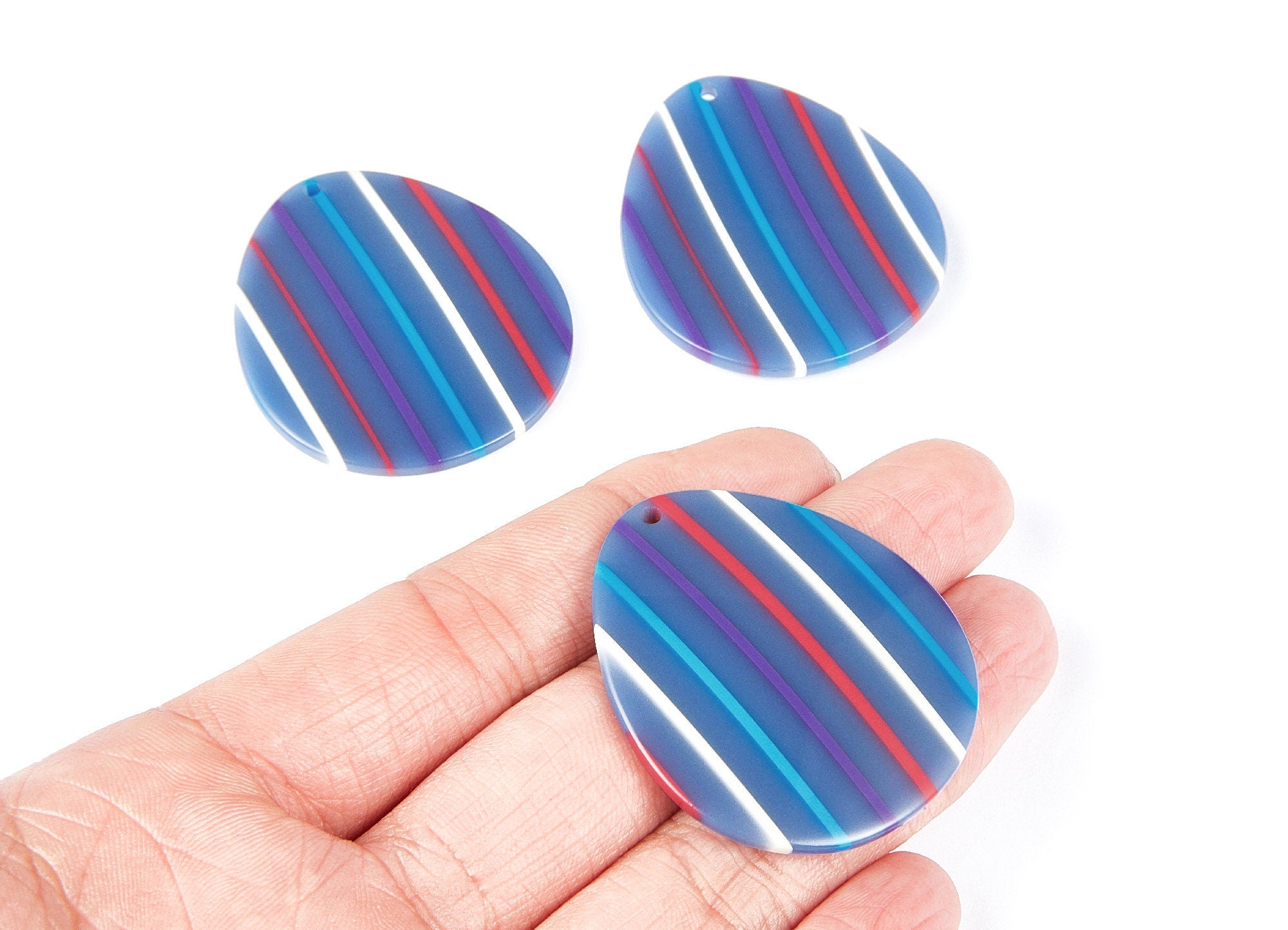 Acetate Drop Earring Charms - Acrylic Drop Pendant - Earring Findings - Jewelry Supplies - Color Code: A114 - 44.4x37.92x2.9mm - AC1247A - DOMEDBAZAAR