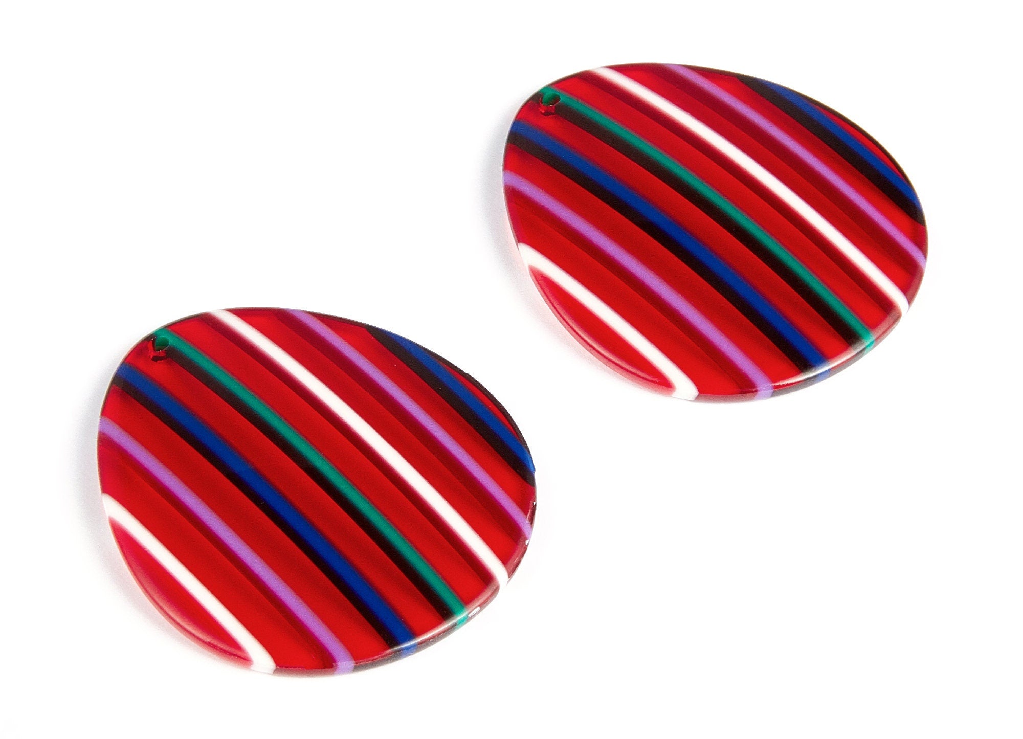 Acetate Drop Earring Charms - Acrylic Drop Pendant - Earring Findings - Jewelry Supplies - Color Code: A112 - 44.4x37.92x2.9mm - AC1247C - DOMEDBAZAAR