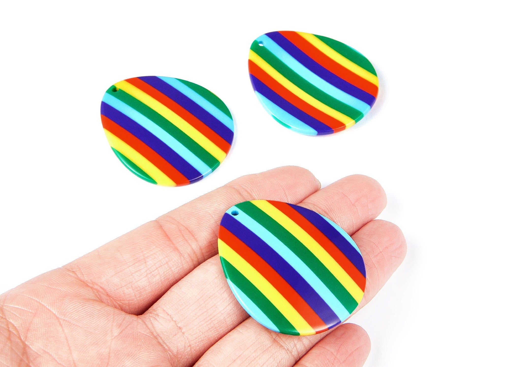 Acetate Drop Earring Charms - Acrylic Drop Pendant - Earring Findings - Jewelry Supplies - Color Code: A115 - 44.4x37.92x2.9mm - AC1247D - DOMEDBAZAAR