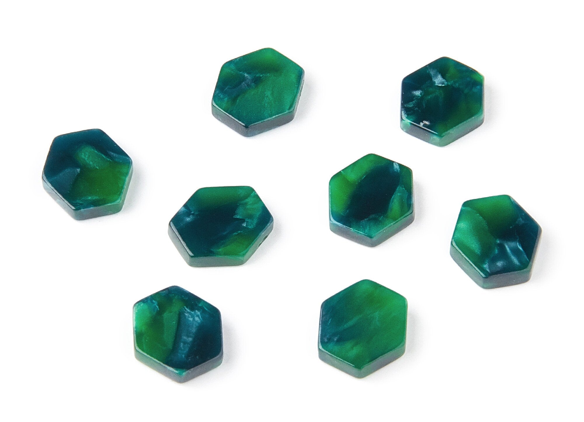 Acetate Hexagon Earring Charms - Hexagon Pendant - Earring Findings - Jewelry Supplies - Color Code: A13 - 11,9x11,45x2,86mm - AC1293A - DOMEDBAZAAR