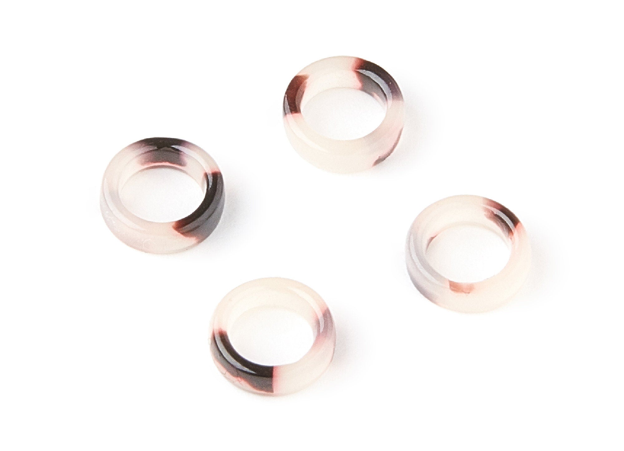 Acetate Acrylic Blonde Tortoise Shell Charms - Circle Shaped Pendant - Color Code: A07 - 8,12x8,12x2,64mm - AC1285C - DOMEDBAZAAR