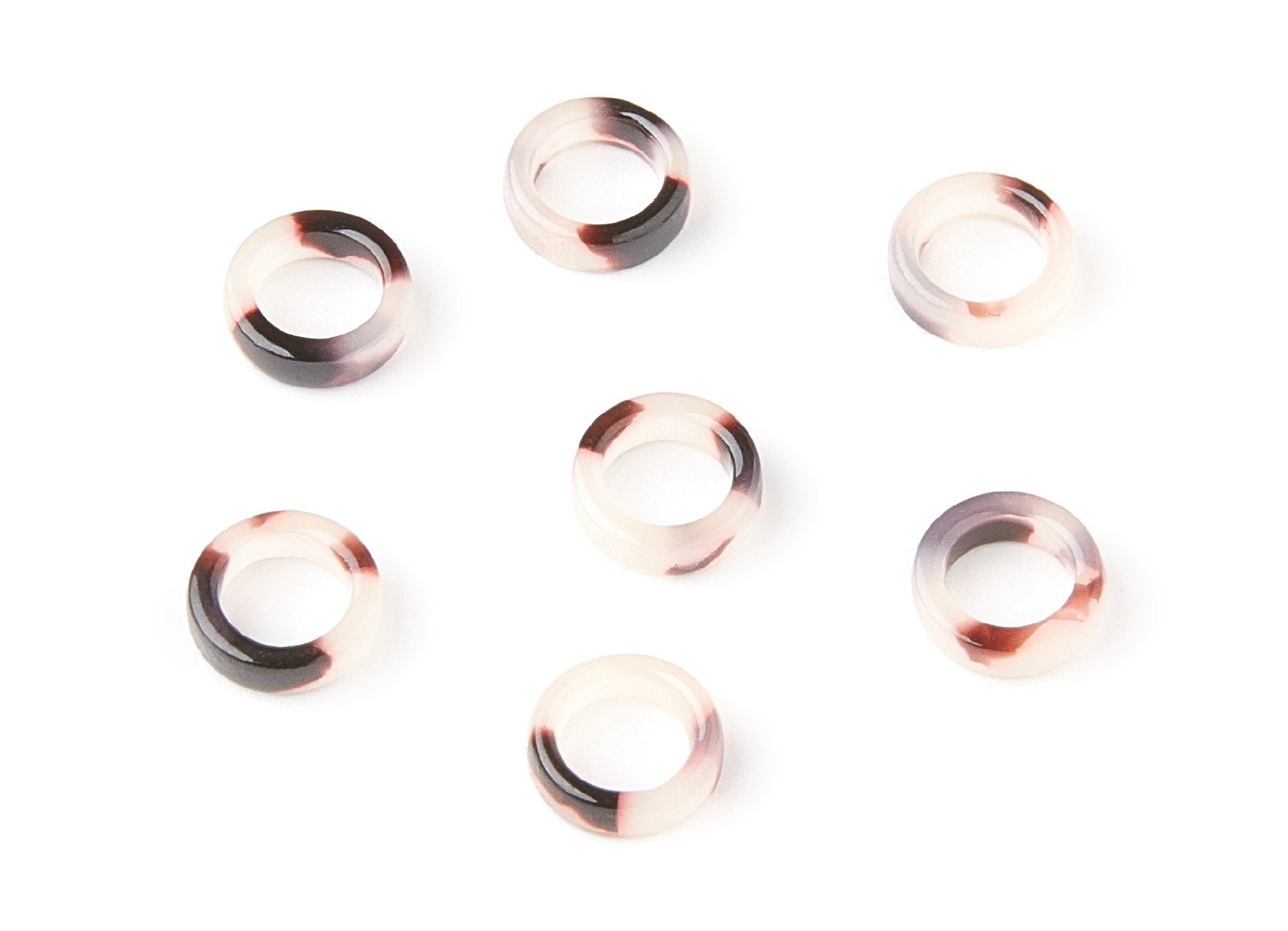 Acetate Acrylic Blonde Tortoise Shell Charms - Circle Shaped Pendant - Color Code: A07 - 8,12x8,12x2,64mm - AC1285C - DOMEDBAZAAR