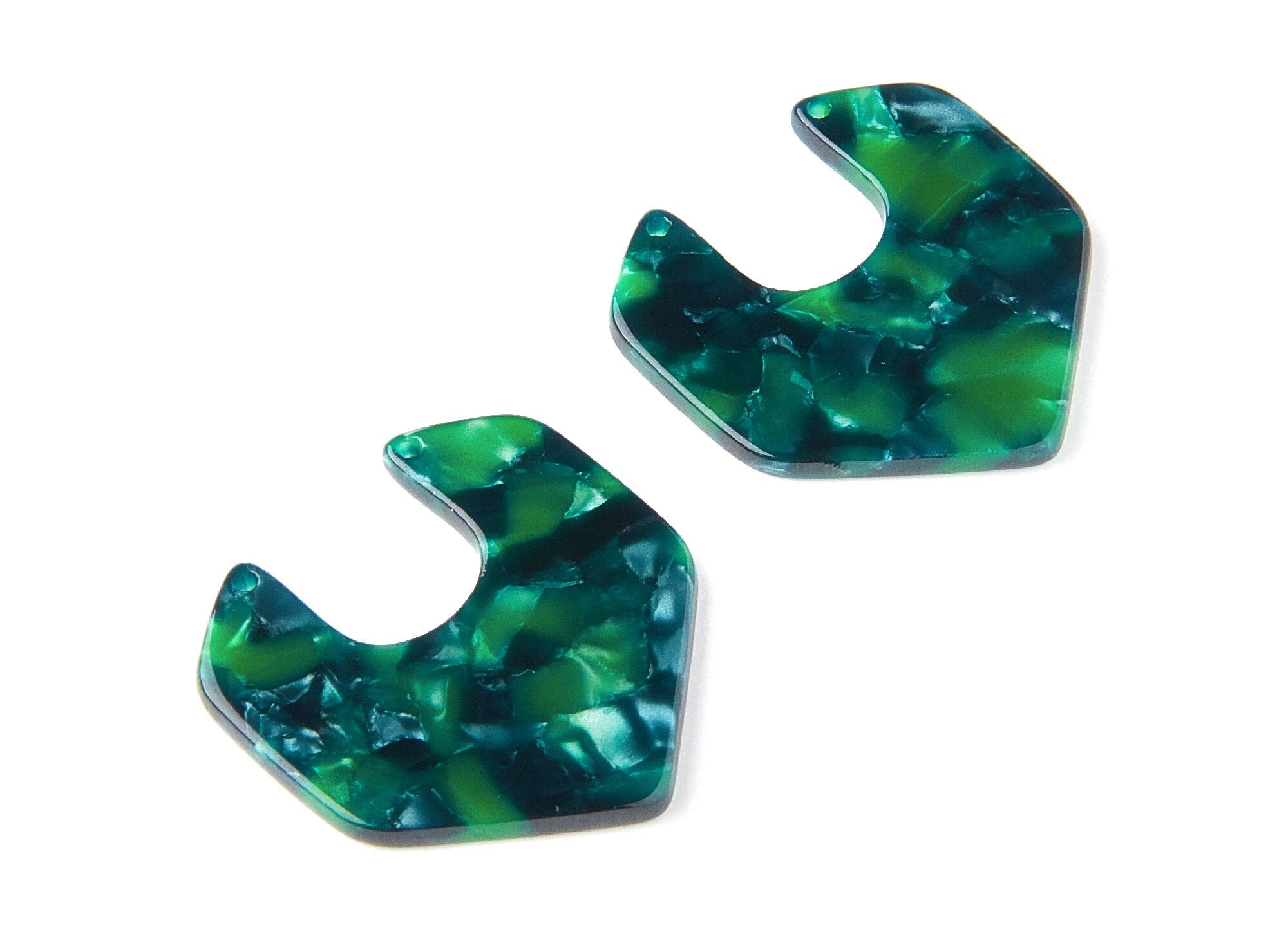 Acetate Geometric Earring Charms - Geometric Pendant - Earring Findings - Jewelry Supplies - Color Code: A13 - 31,16x30,17x2,6mm - AC1246C - DOMEDBAZAAR