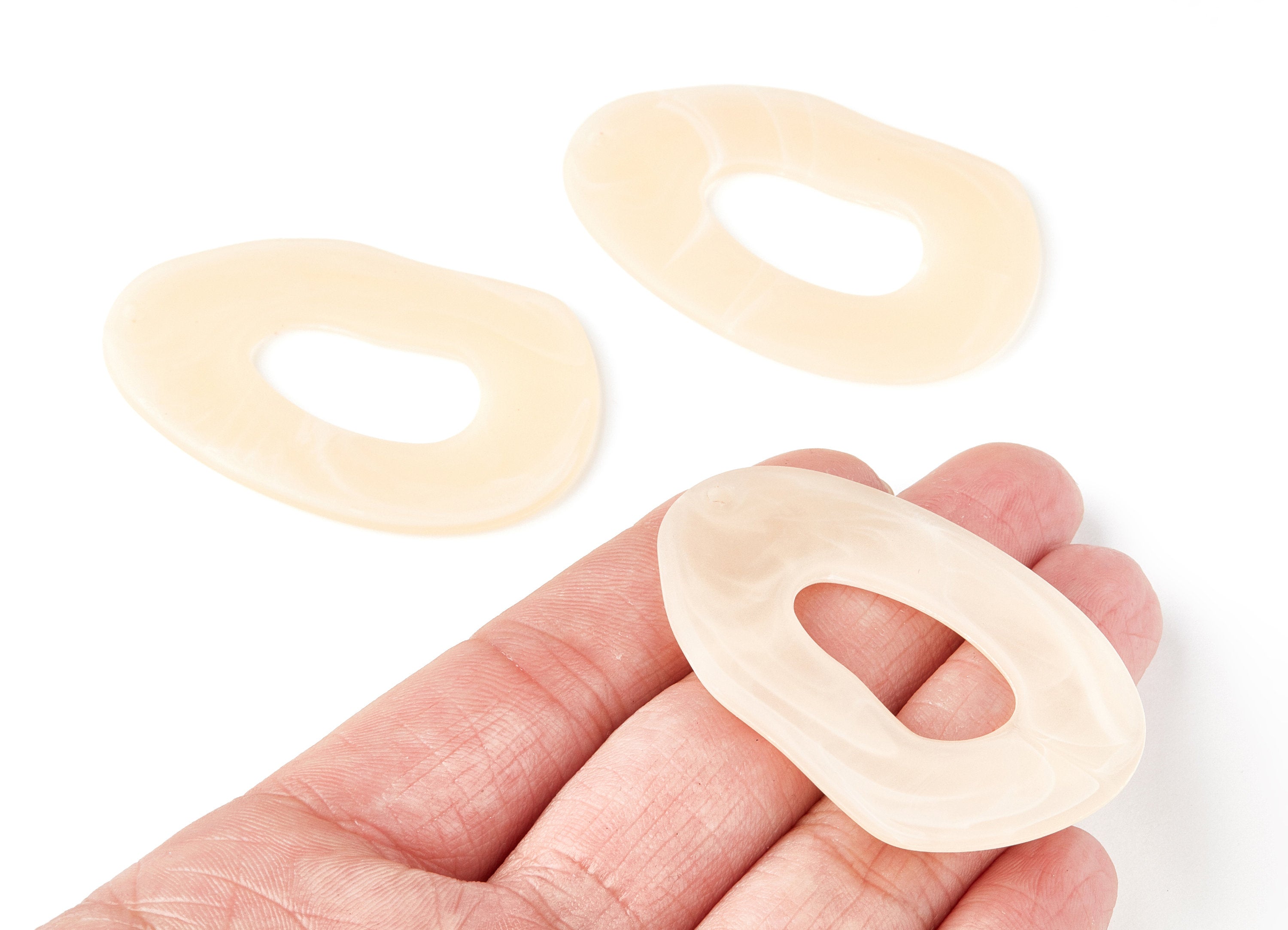 Resin Charms - Resin Earrings - Oval Shaped Earrings Charms - Earring Findings - Jewelery Making - 55.97x35.8x2.75mm - AC1297D - DOMEDBAZAAR