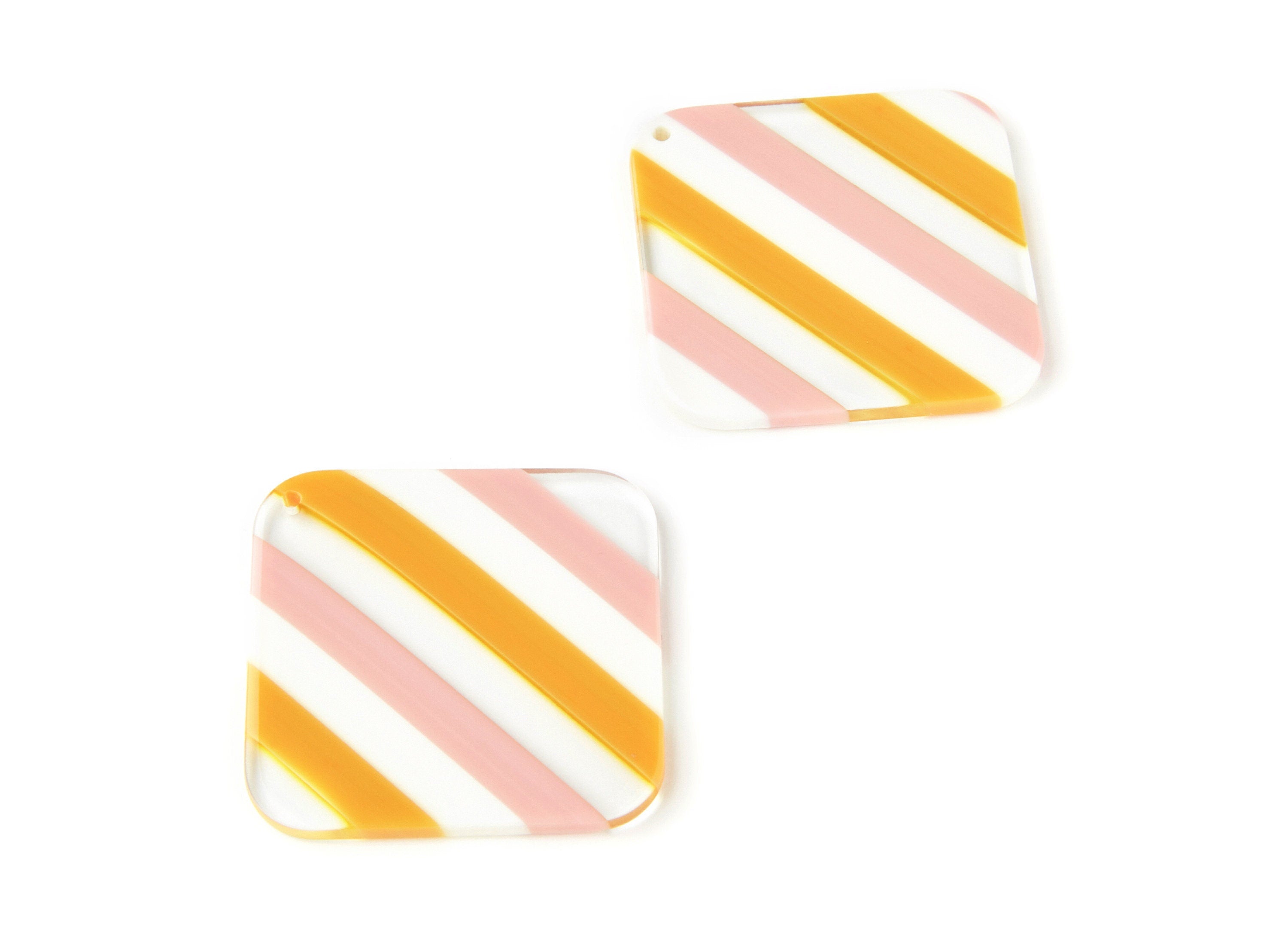 Acetate Square Earring Charms - Big Square pendant - Earring Findings - Jewelry Supplies - Color Code: A117 - 38,1x38,1x2,72mm - AC1257A - DOMEDBAZAAR