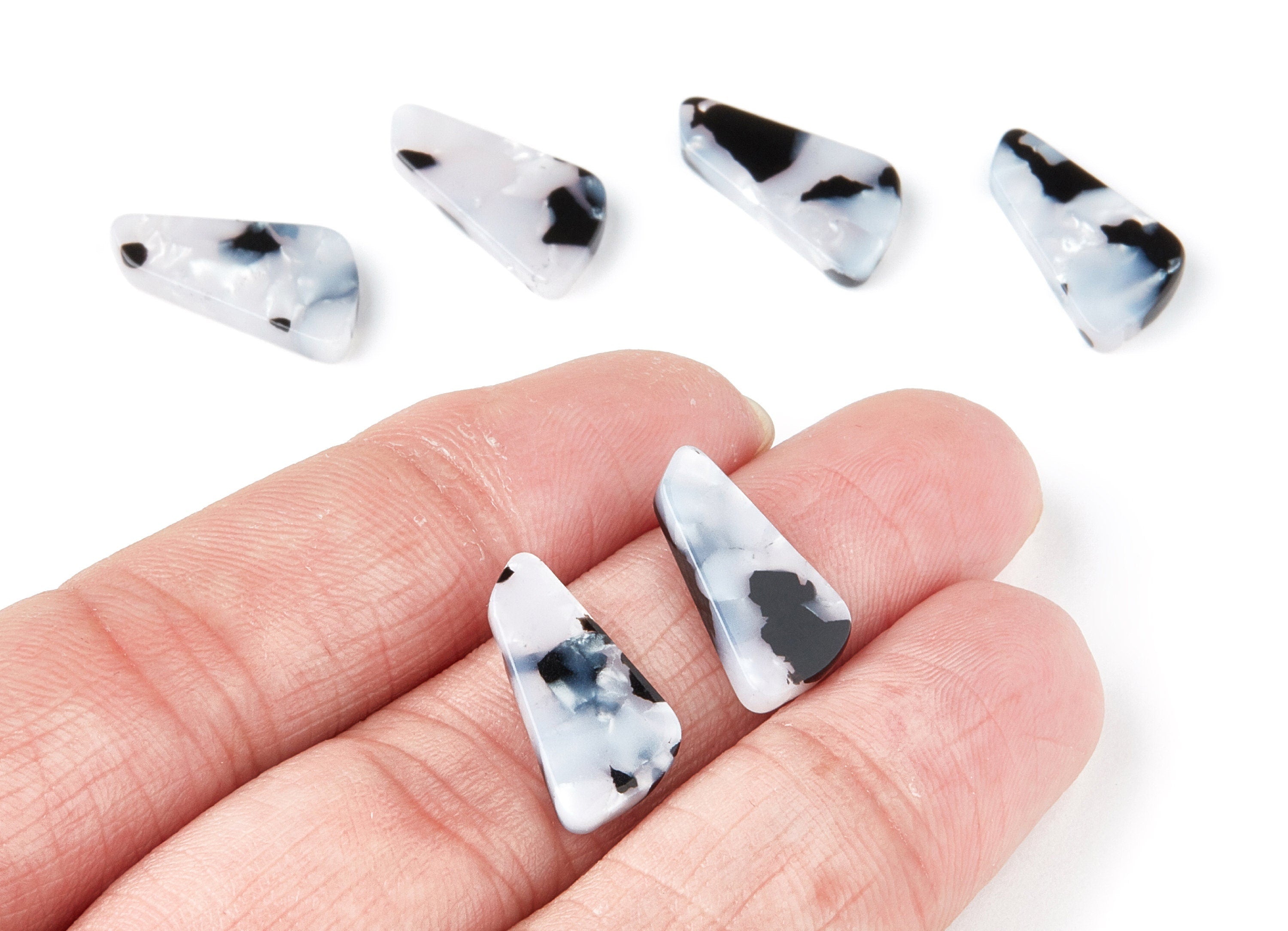 Acetate Geometric Earring Charms - Geometric Pendant - Earring Findings - Jewelry Supplies - Color Code: A15 - 19x9,16x2,82mm - AC1284C - DOMEDBAZAAR