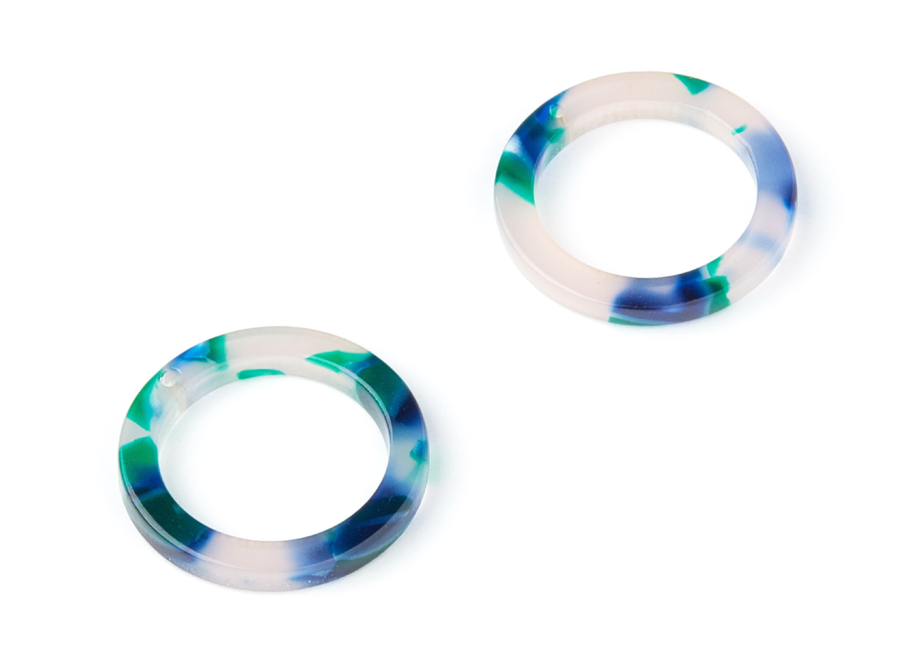 Acetate Hoop Charms - Circle Earring and Pendant - Earring Findings - Jewelry Supplies - Color Code: A18 - 21.18x21.18x2.75mm - AC1153G - DOMEDBAZAAR