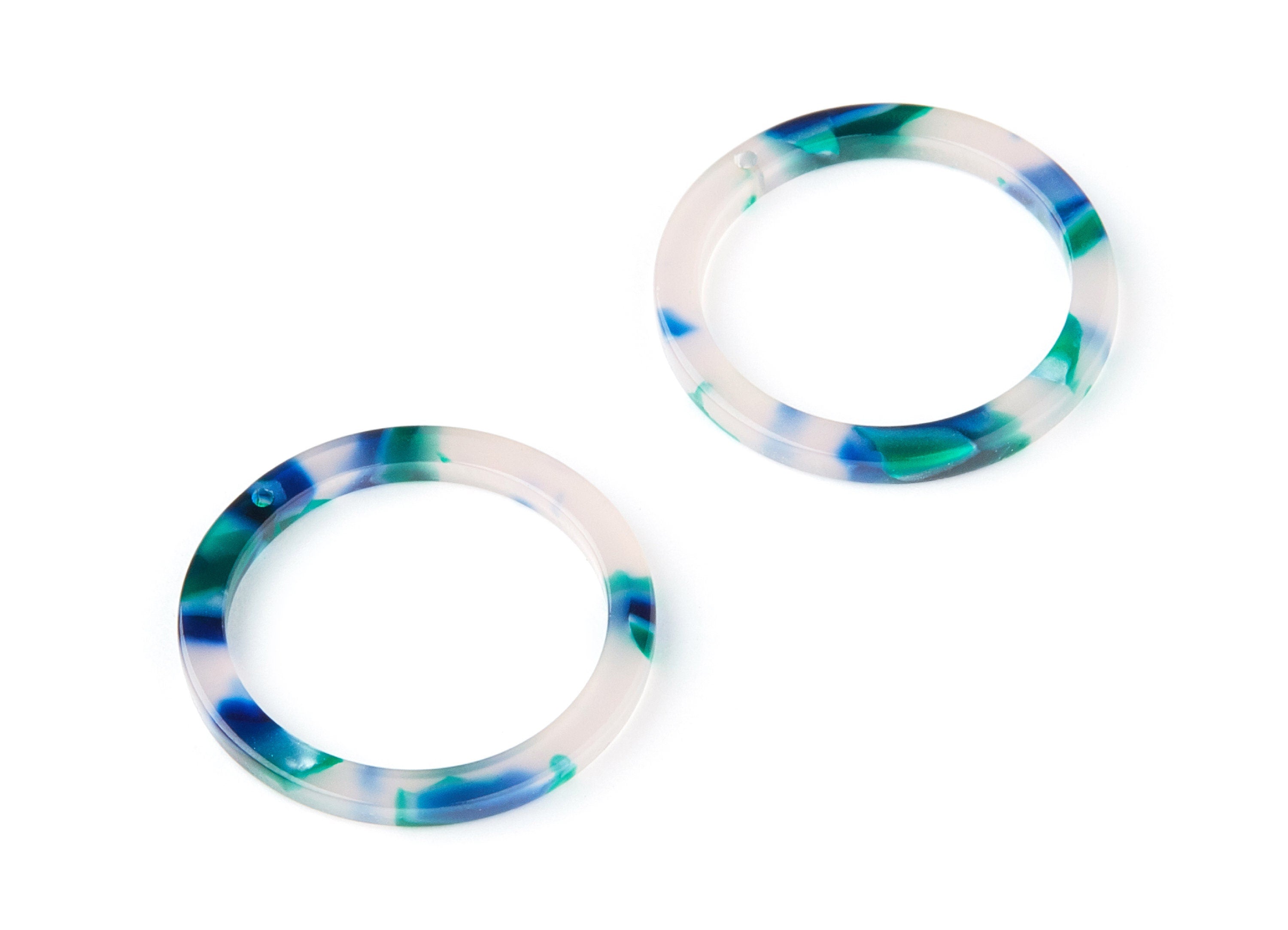Acetate Circle Charms - Circle Pendant - Earring Findings - Jewelry Supplies - Color Code: A18 - 27x27x2.85mm - AC1154G - DOMEDBAZAAR