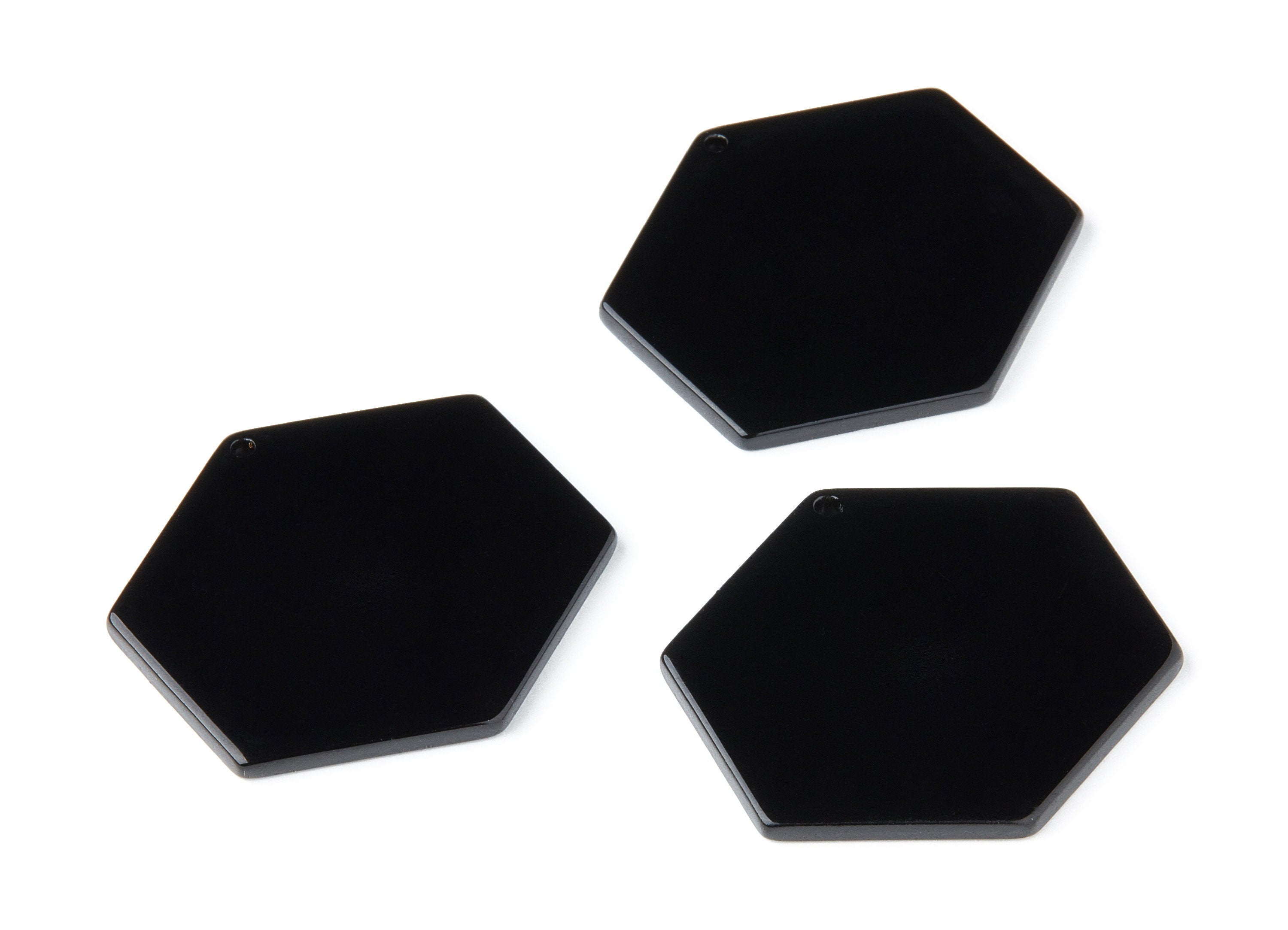 Acetate Hexagon Earring Charms - Hexagon Pendant - Earring Findings - Jewelry Supplies - Color Code: A66 - 39.95x39.46x2.86mm - AC1280A - DOMEDBAZAAR