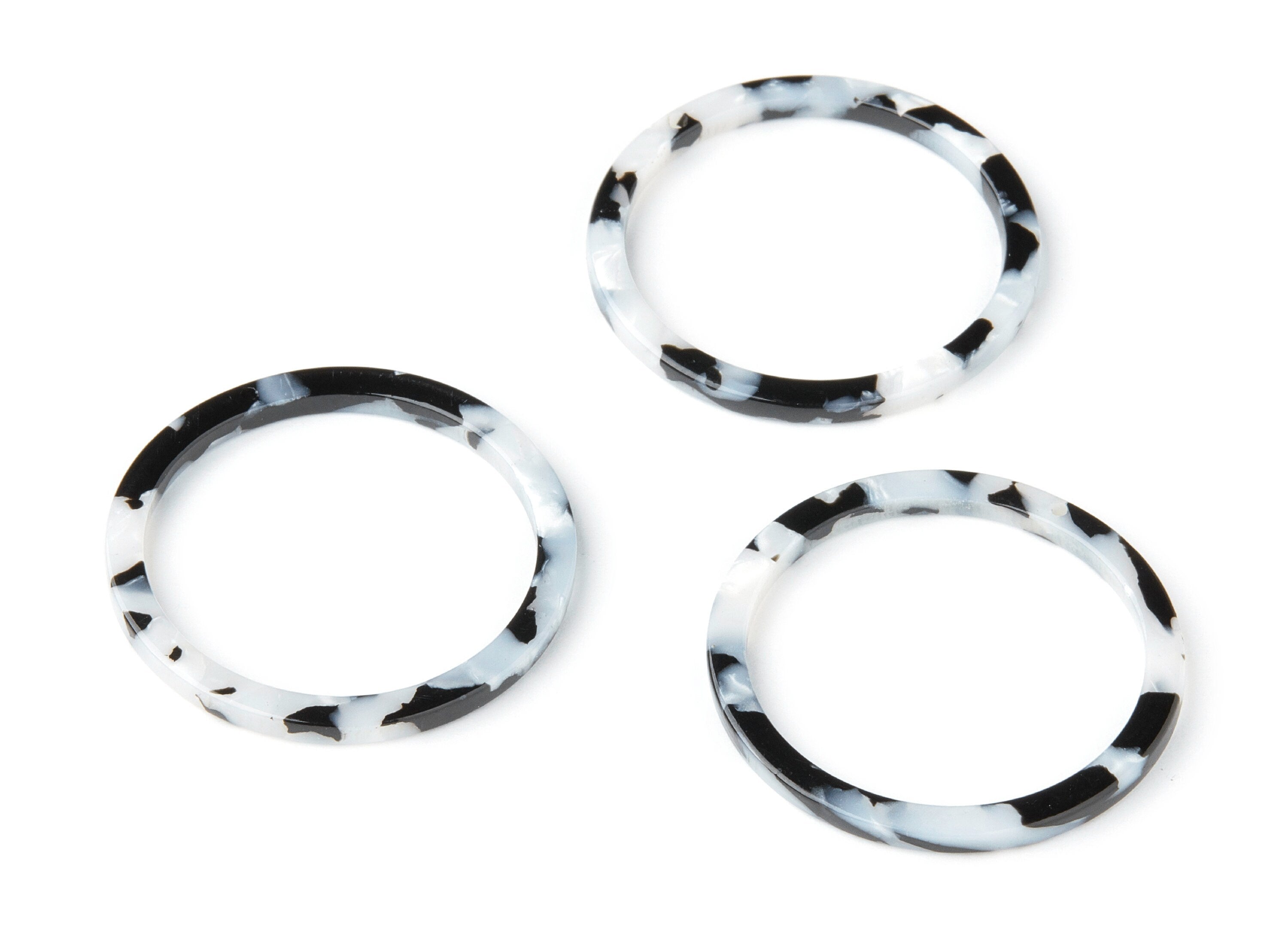 Acetate Hoop Earrings Charms - Circle Shaped Pendant - Earring Findings - Jewelry Supplies - Color Code: A15 - 36.5x36.5x2.6mm - AC1120H - DOMEDBAZAAR