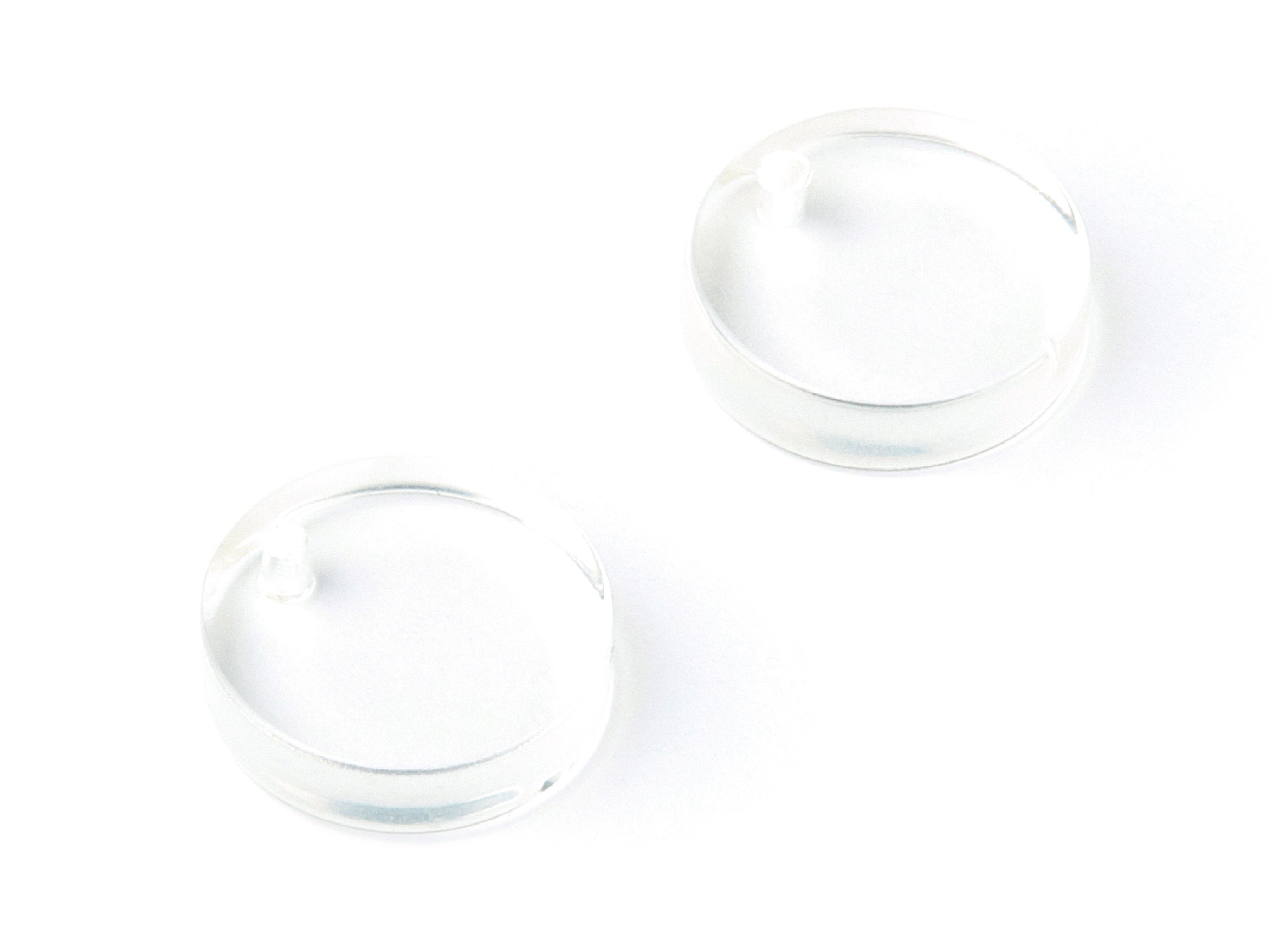 Acrylic Round Earring Charms - Circle Pendant - Earring Findings - Jewelry Supplies - Color Code: A63 - 14,7x14x4mm- AC1346B - DOMEDBAZAAR