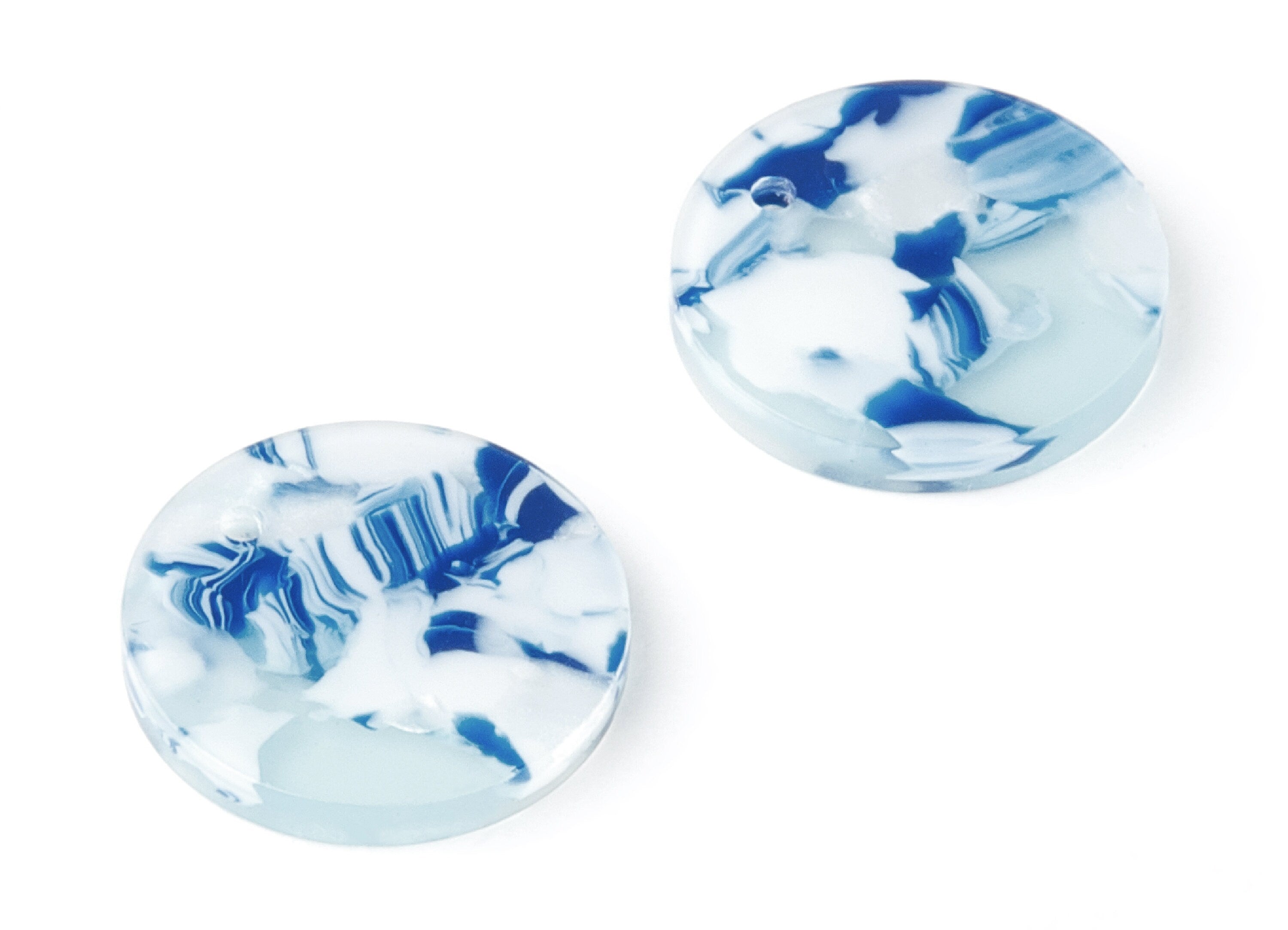 Acetate Round Charms - Coin Earring and Pendant - Earring Findings - Jewelry Supplys - 16,09x16,09x2,64mm - AC1107E - DOMEDBAZAAR