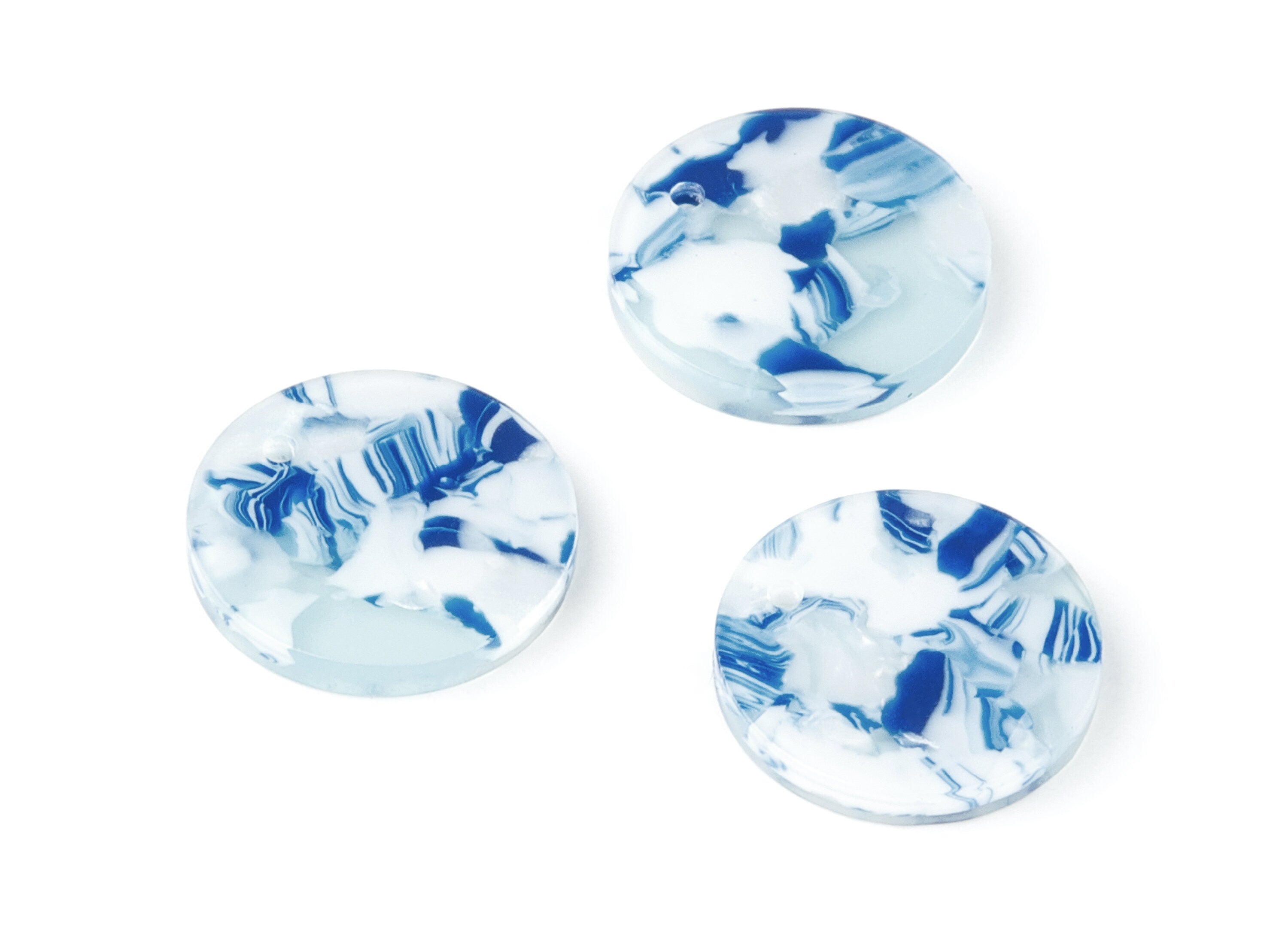 Acetate Round Charms - Coin Earring and Pendant - Earring Findings - Jewelry Supplys - 16,09x16,09x2,64mm - AC1107E - DOMEDBAZAAR