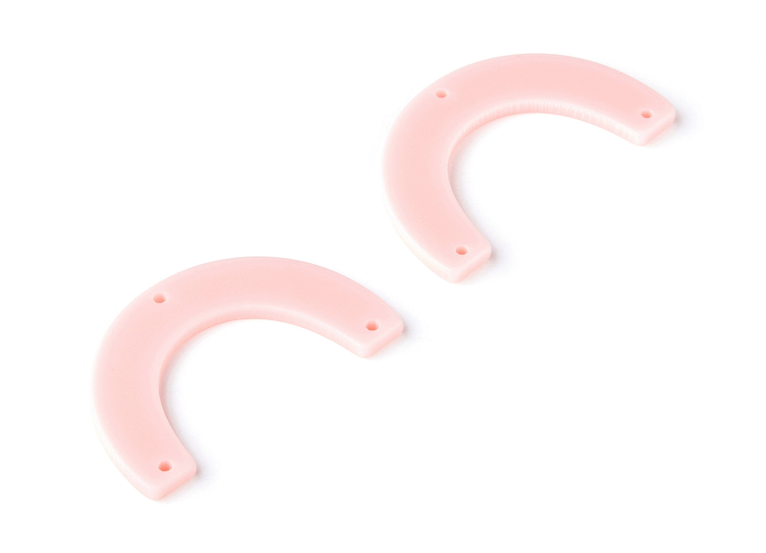 Acetate U Earring Charms - U Pendant With 3 Holes - Earring Findings - Jewelry Supplies - Color Code: A130 - 38.12x22.88x2.48mm - AC1329F - DOMEDBAZAAR