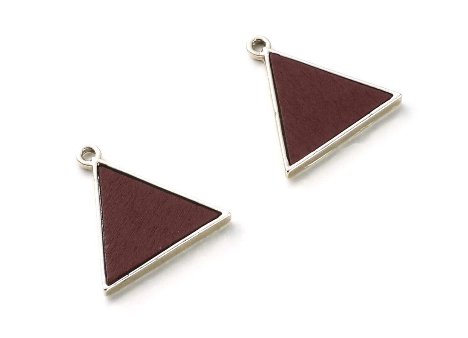 Triangle Shaped Charms- Zinc Alloy Earring Findings - Gold Tone Connector - Alloy Pendant for Necklace - 27,13x26,57x2,94mm - ZZ1219R - DOMEDBAZAAR