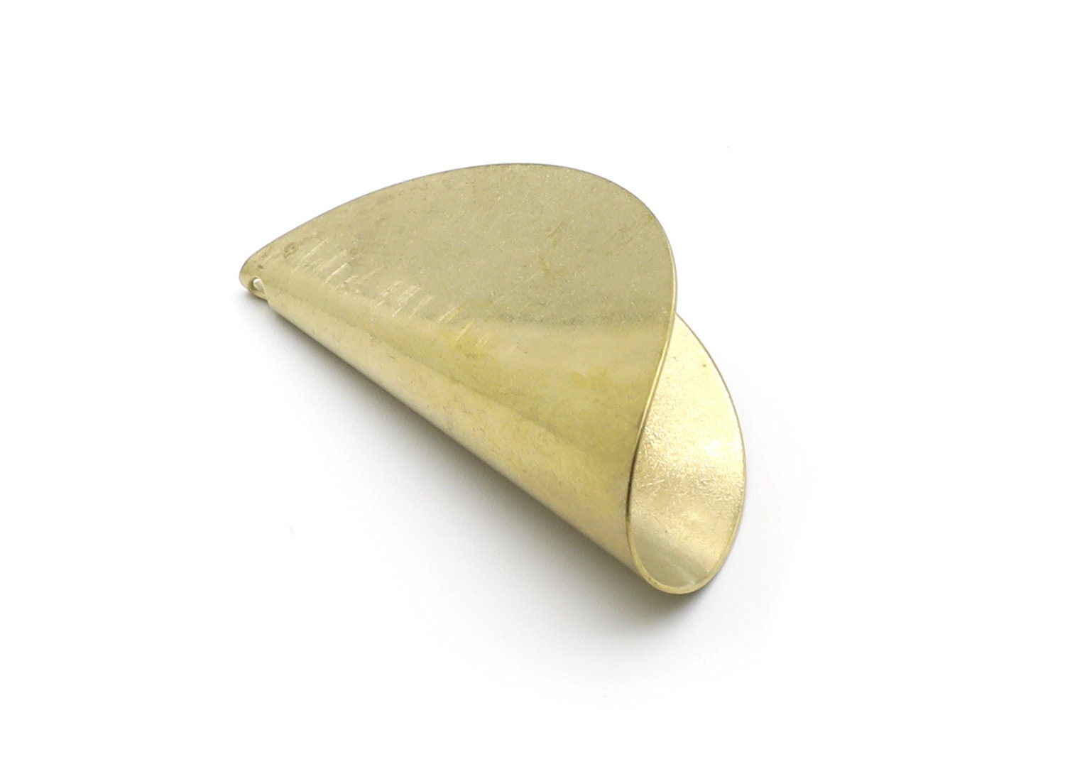 Brass Bent Round Charms - Raw Brass Bent Round Pendant  - Geometric Pendant - Jewelry Supplies - 40,11x15,3 x0,58mm - PP1434 - DOMEDBAZAAR
