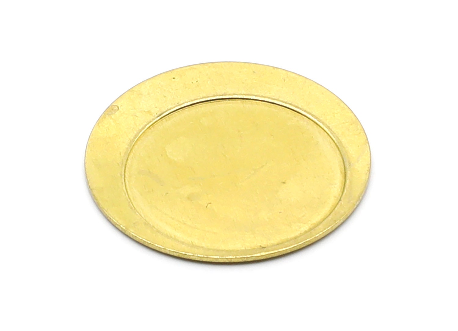 Brass Round Charms - Round Shaped Raw Brass Charms - Jewelry Supplies - 26,14x26,14x0,89mm - PP1433 - DOMEDBAZAAR