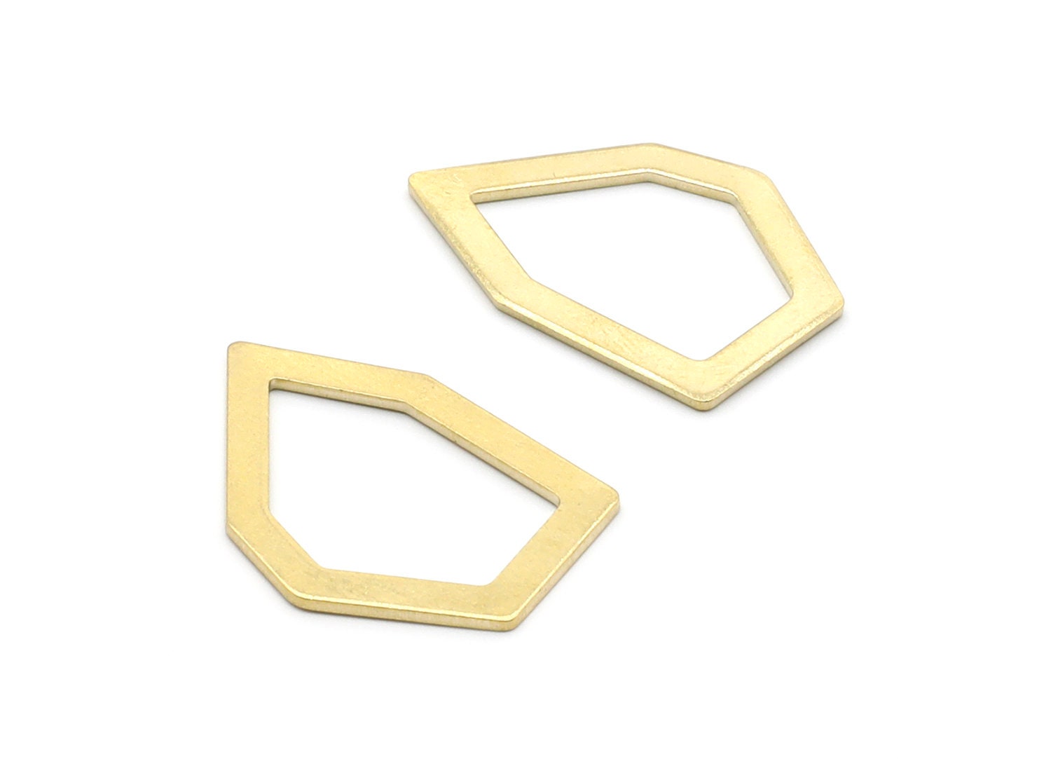 Brass Geometric Charms - Geometric Shaped Raw Brass pendant - Earring Findings - Jewelry Supplies - 29,09x20x1,03mm - PP1410 - DOMEDBAZAAR