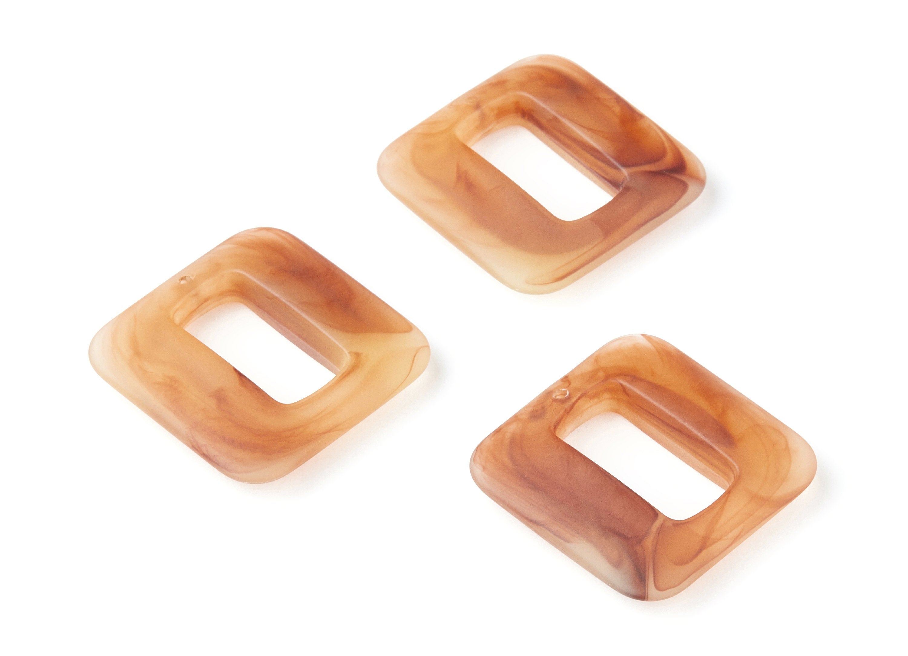 Resin Charms - Resin Earrings - Square Shaped Earrings Charms - Earring Findings - Jewelery Making - 32,56x32,53x7,19mm - AC1273A - DOMEDBAZAAR