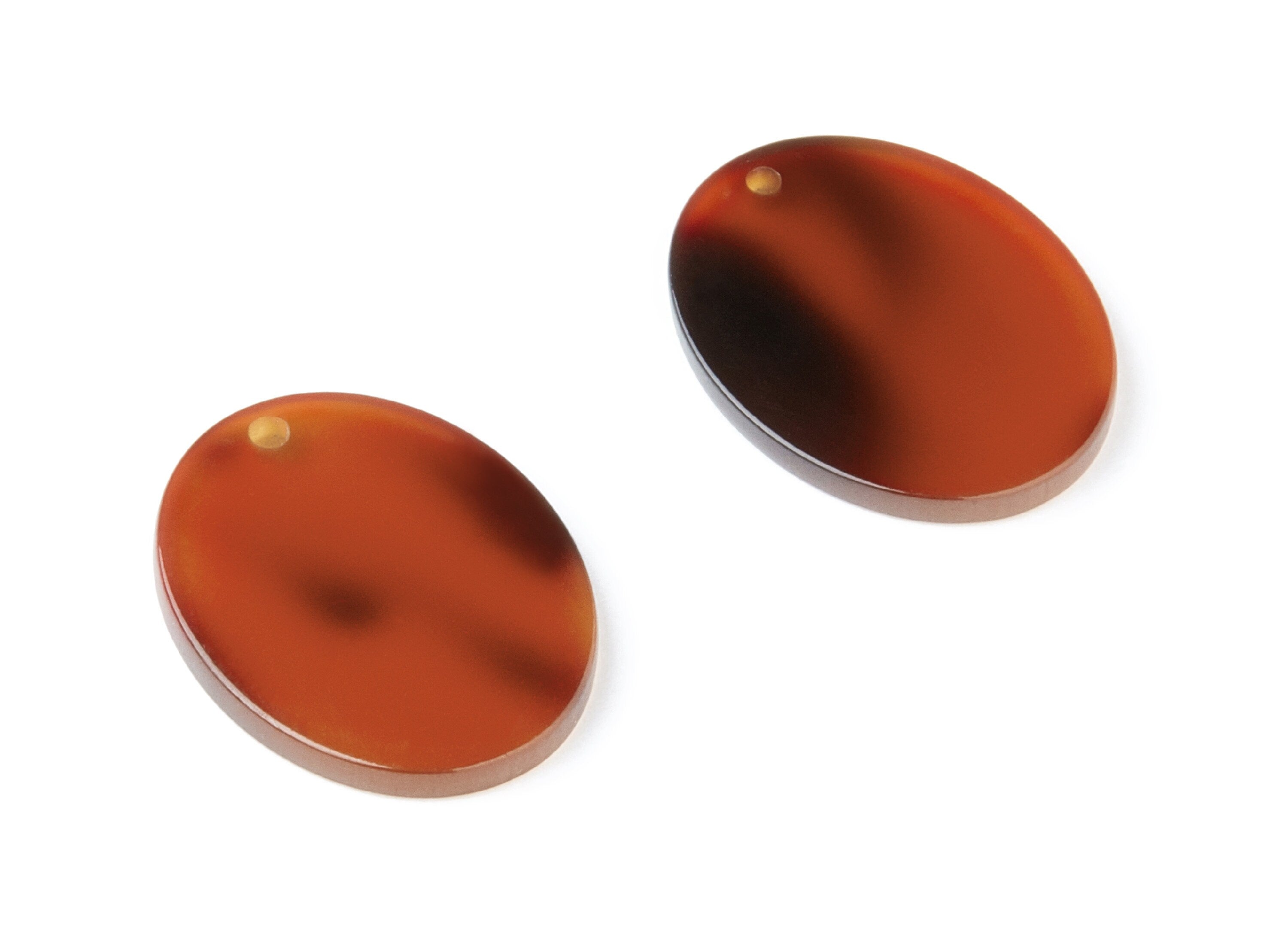 Acrylic Earring Charms - Tortoise Shell Earrings - Oval Shaped Pendant - Earring Findings - 25,68x19,84x2,24mm - AC1327B - DOMEDBAZAAR