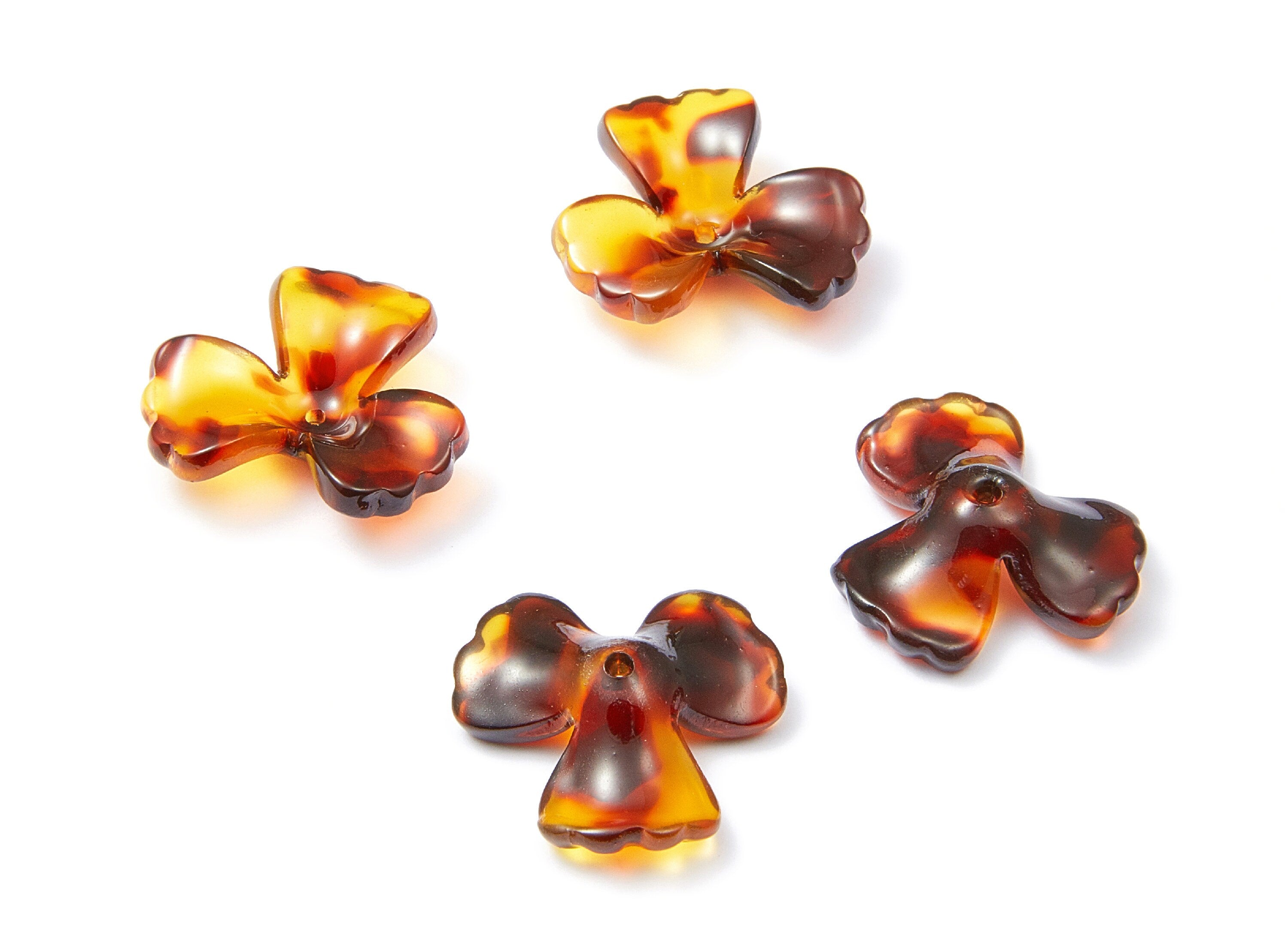Acetate Flower Earring Charms - Flower Shaped Pendant - Earring Findings - Jewelry Supplies - 22,6x22,35x7,21mm - AC1324B - DOMEDBAZAAR