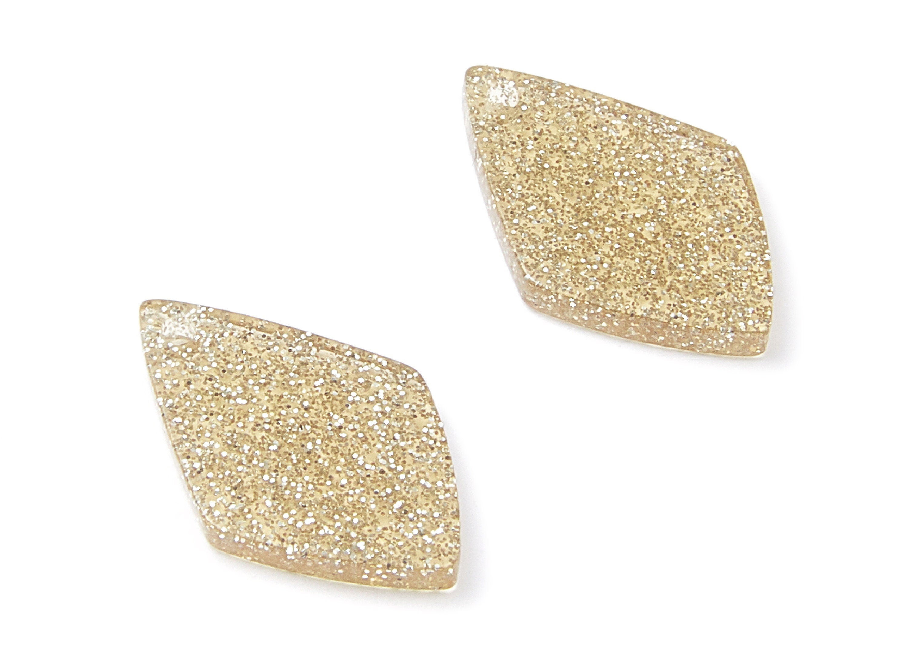 Acrylic Rhombus Earring Charms - Rhombus Pendant - Earring Finding - Jewelry Supplies - Color Code: A98 - 23,49x14,95x2,39mm - AC1304B - DOMEDBAZAAR