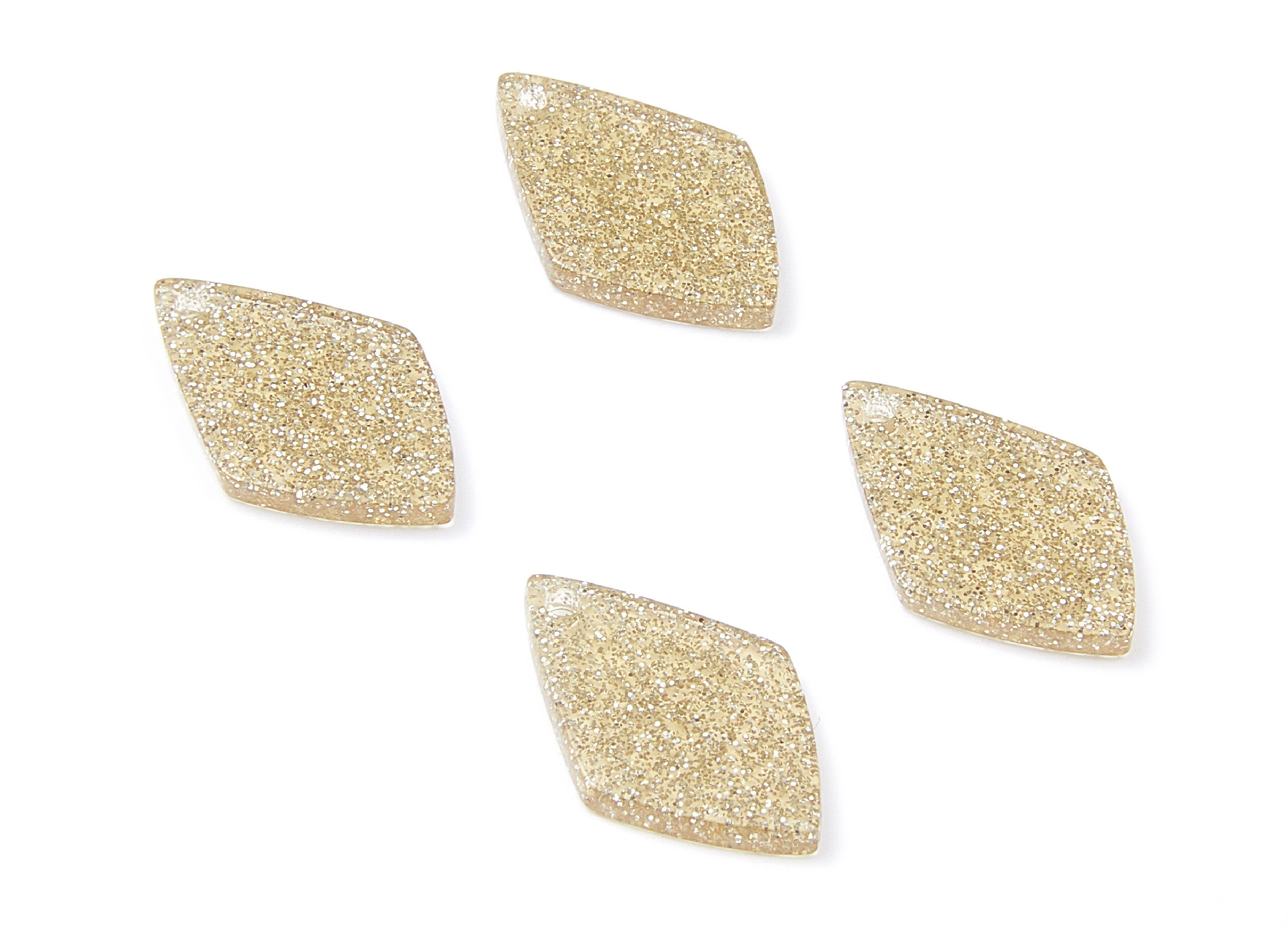 Acrylic Rhombus Earring Charms - Rhombus Pendant - Earring Finding - Jewelry Supplies - Color Code: A98 - 23,49x14,95x2,39mm - AC1304B - DOMEDBAZAAR