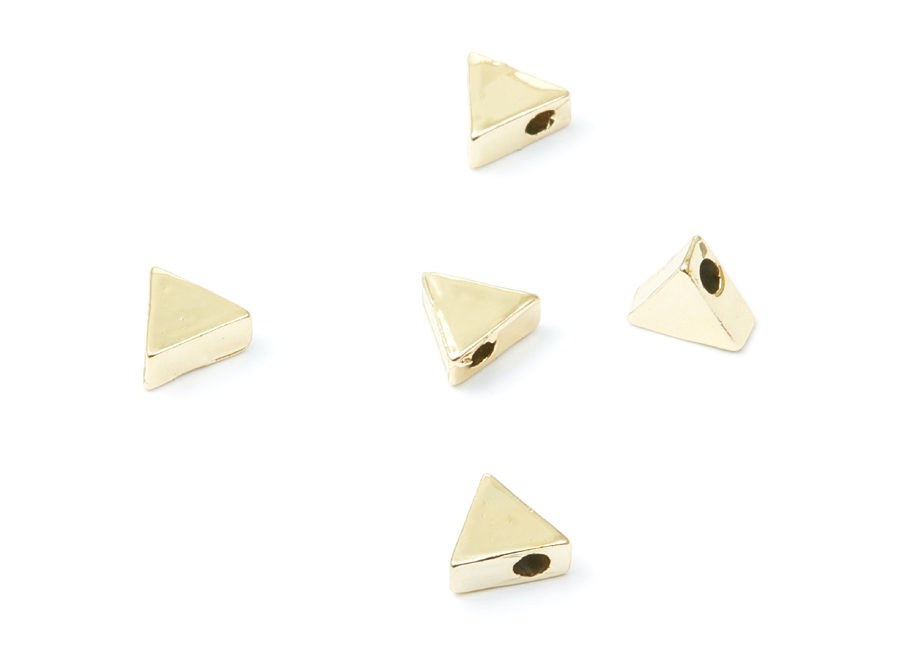 Triangle Shaped Charms - Zinc Alloy Earring Finding - Gold Tone - Alloy Pendant for Necklace - 7,9mm x 3,3mm - ZZ1185G - DOMEDBAZAAR