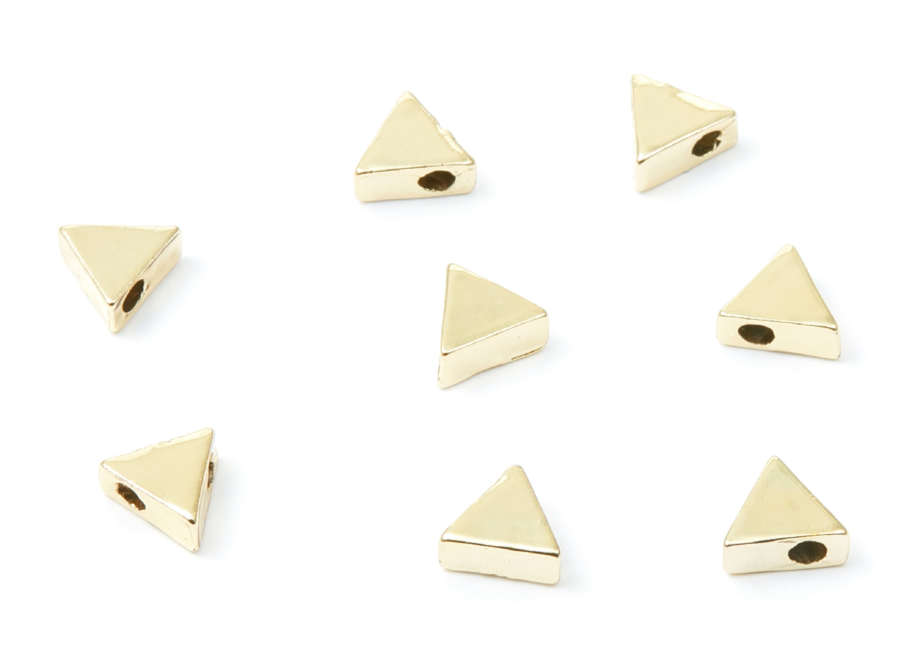 Triangle Shaped Charms - Zinc Alloy Earring Finding - Gold Tone - Alloy Pendant for Necklace - 7,9mm x 3,3mm - ZZ1185G - DOMEDBAZAAR