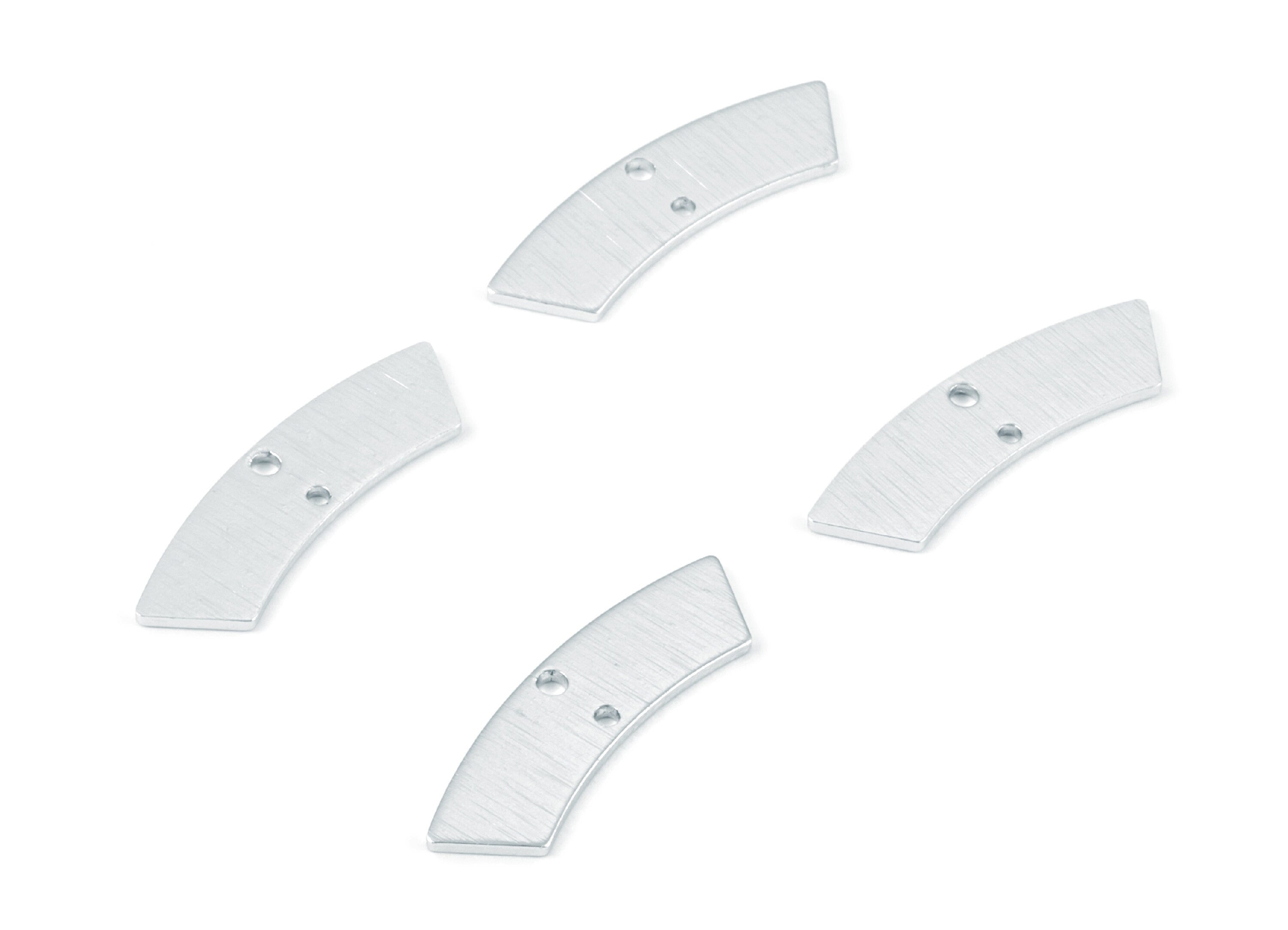 Aluminum Charms - Geometric Shaped with 2 Holes - Anodized Aluminium Charms - Silver Tone - 30,8x8x1,17mm - AA1134B - DOMEDBAZAAR