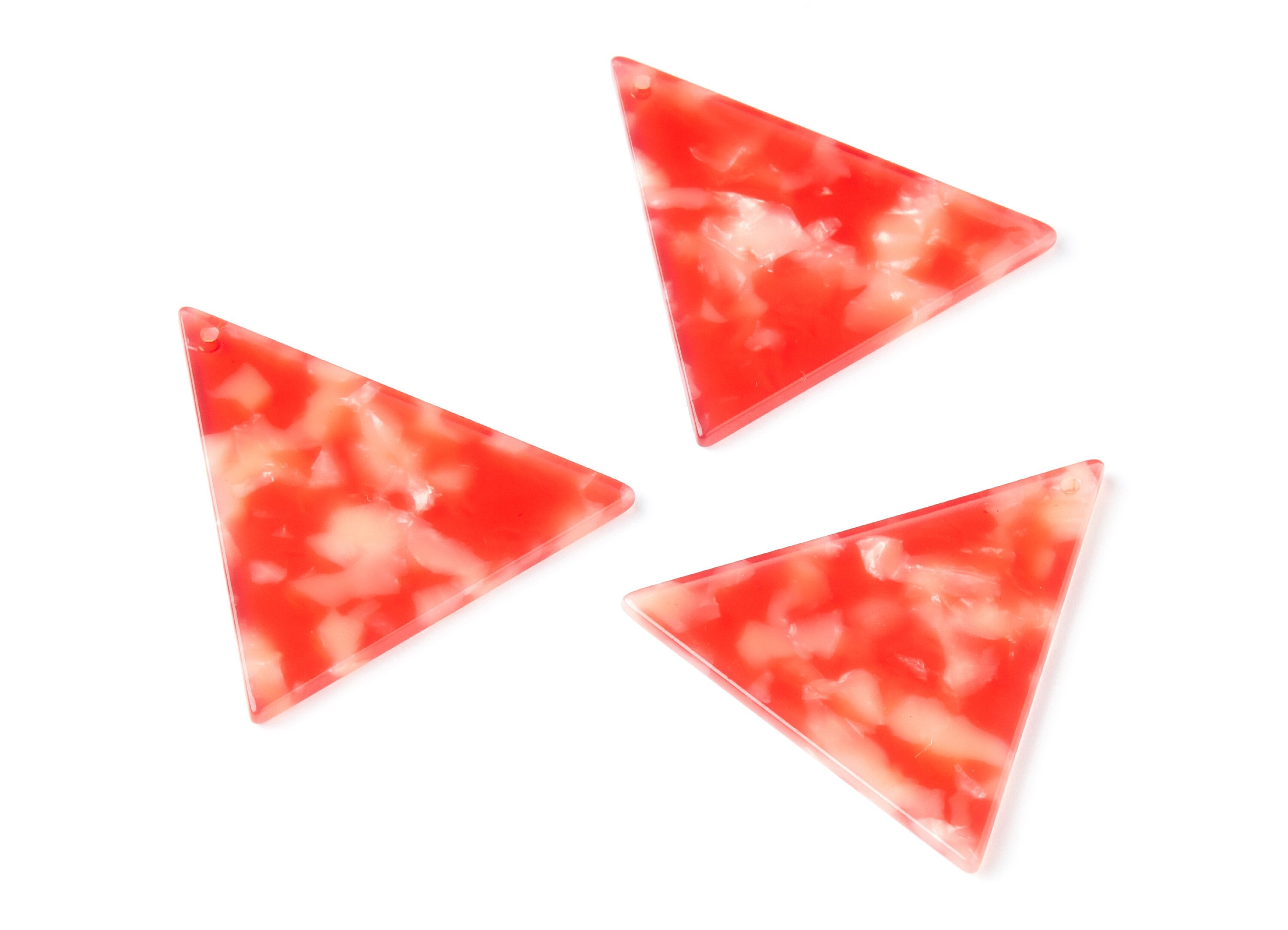 Acetate Triangle Earring Charms - Triangle Pendant - Earring Findings - Jewelry Supplies - Color Code: A34 - 42,23x41,8x2,69mm - AC1350B - DOMEDBAZAAR