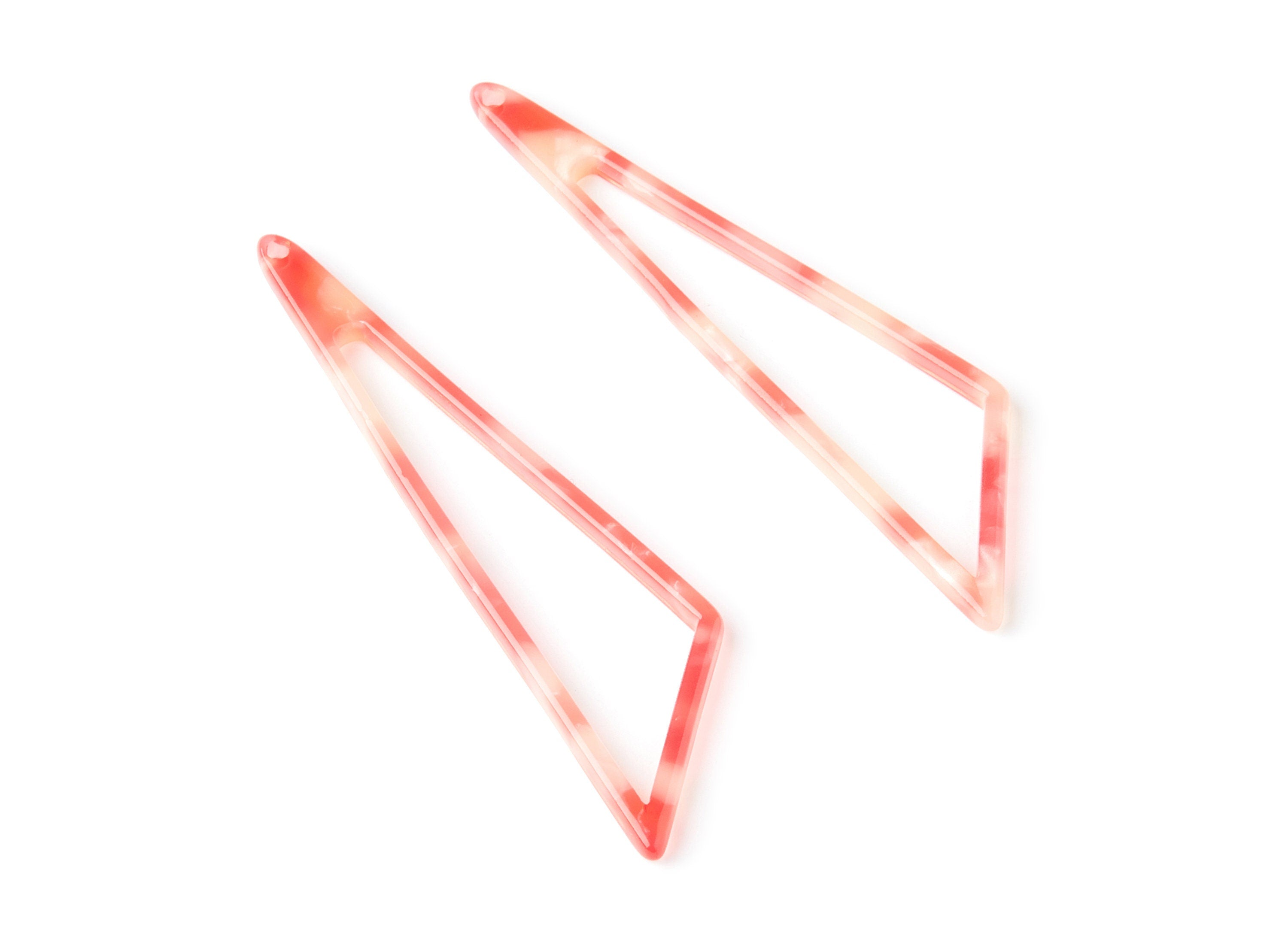 Acetate Triangle Earring Charms - Triangle Pendant - Earring Findings - Jewelry Supplies - Color Code: A34 - 69,12x16,3x2,6mm - AC1357C - DOMEDBAZAAR