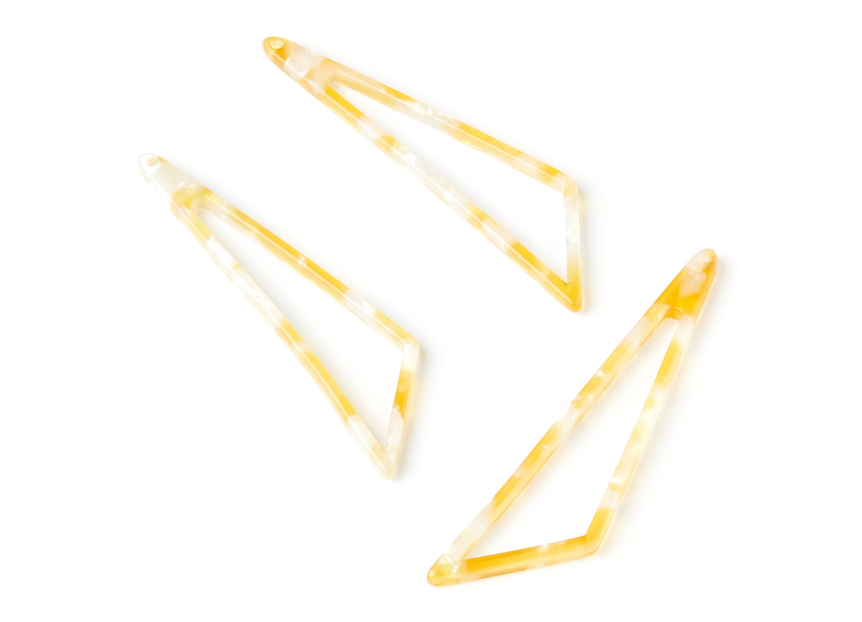 Acetate Triangle Earring Charms - Triangle Pendant - Earring Findings - Jewelry Supplies - Color Code: A43 - 69,12x16,3x2,6mm - AC1357N - DOMEDBAZAAR
