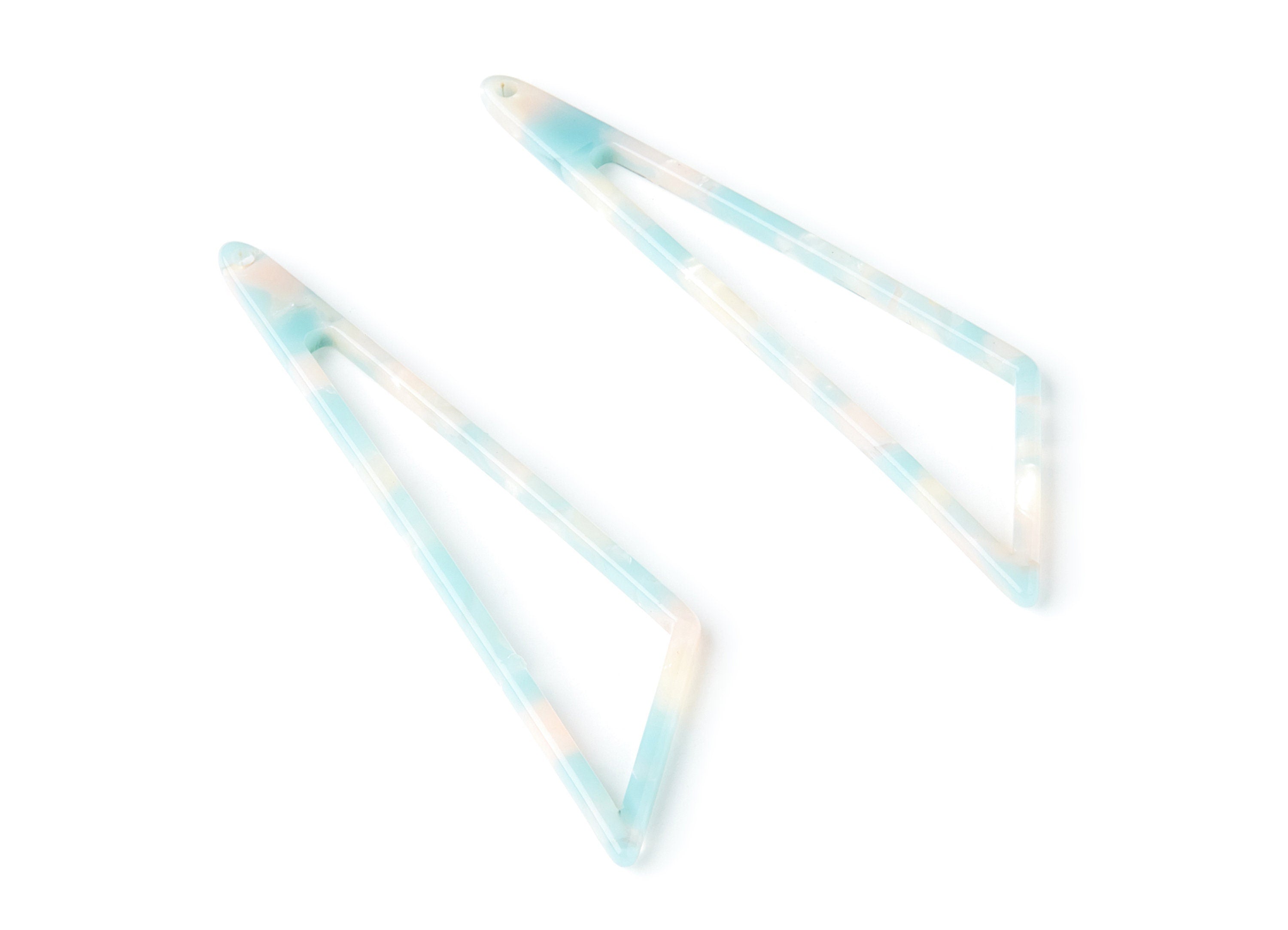 Acetate Triangle Earring Charms - Triangle Pendant - Earring Findings - Jewelry Supplies - Color Code: A36 - 69,12x16,3x2,6mm - AC1357S - DOMEDBAZAAR