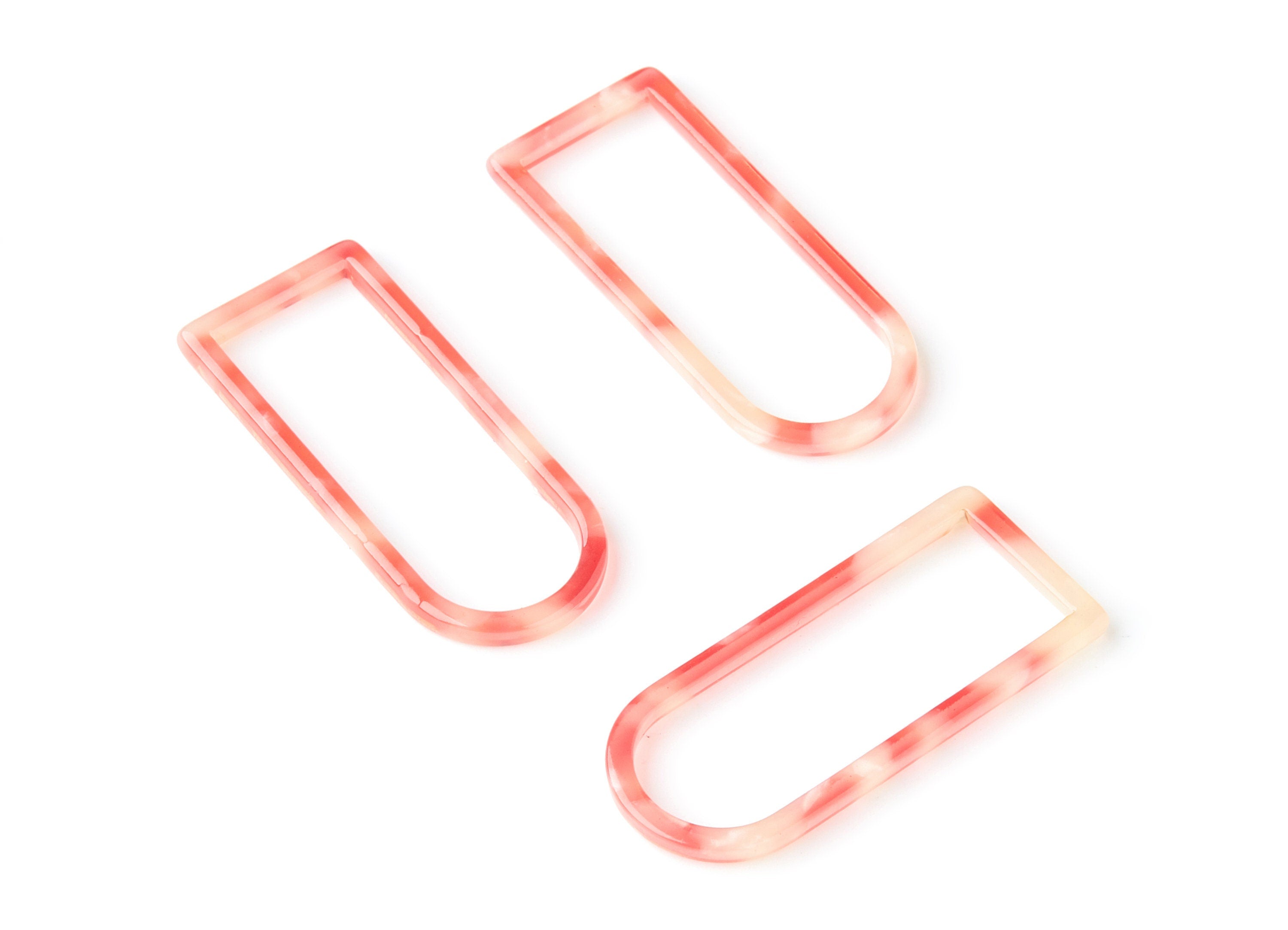 Acetate Geometric Earring Charms - Geometric Pendant - Earring Findings - Jewelry Supplies - 41.5x17.69x2.66mm - AC1362A - DOMEDBAZAAR