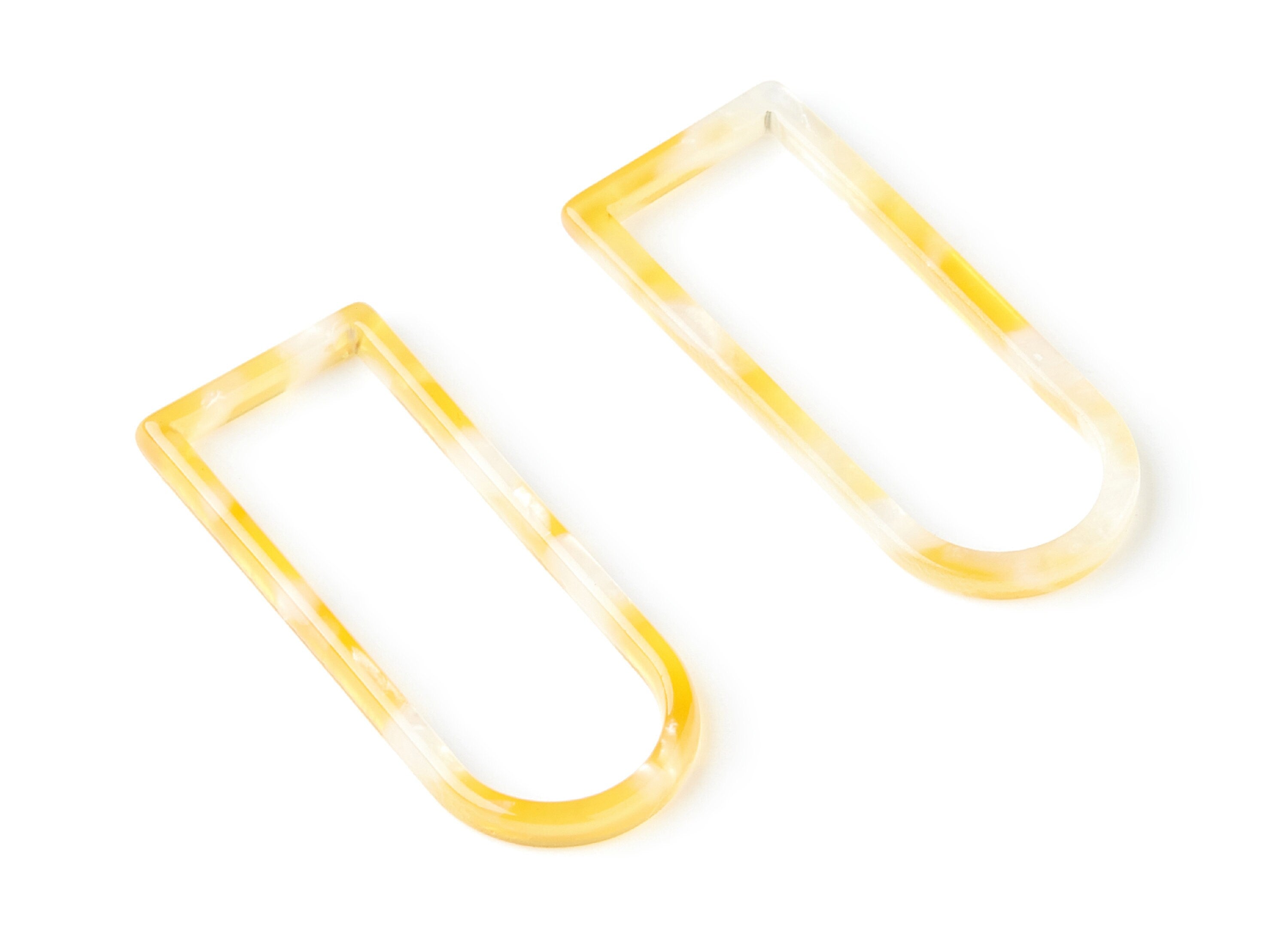 Acetate Geometric Earring Charms - Geometric Pendant - Earring Findings - Jewelry Supplies - 41.5x17.69x2.66mm - AC1362P - DOMEDBAZAAR